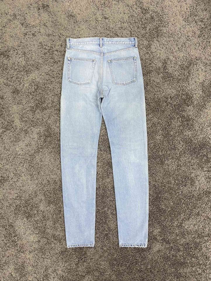 Saint Laurent Paris Saint Laurent Logo Patch Distressed Denim Jeans Size 29 Size US 29 - 2 Thumbnail
