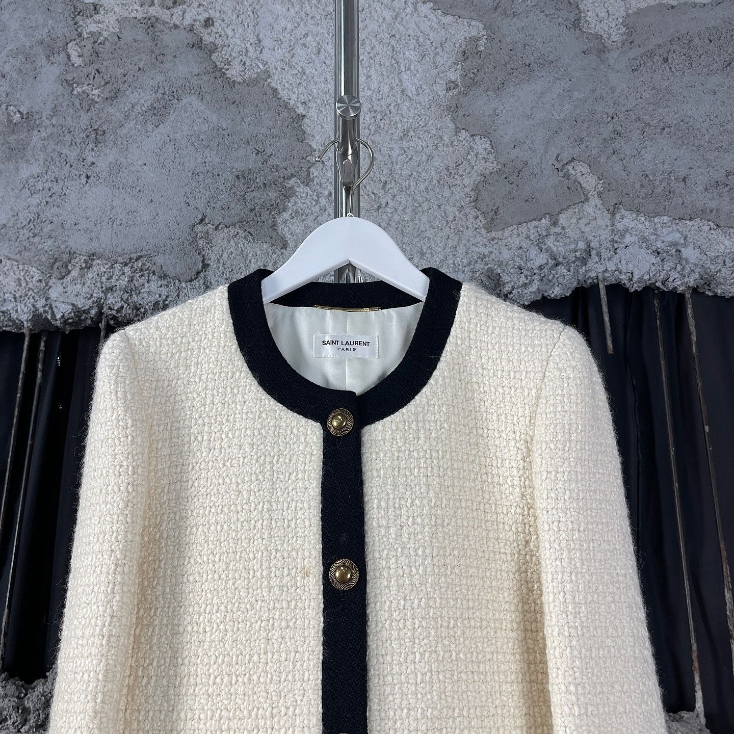 Saint Laurent Paris Saint Laurent Tweed Contrast Trim Jacket Size 36 Size XS / US 0-2 / IT 36-38 - 5 Thumbnail