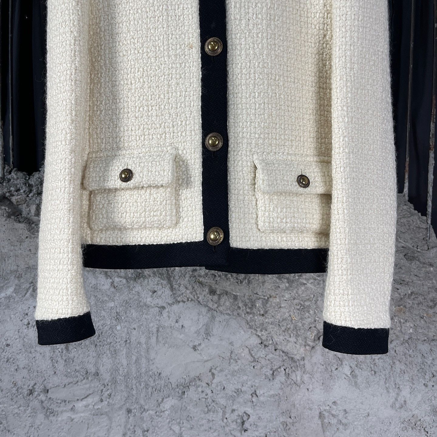Saint Laurent Paris Saint Laurent Tweed Contrast Trim Jacket Size 36 Size XS / US 0-2 / IT 36-38 - 6 Thumbnail