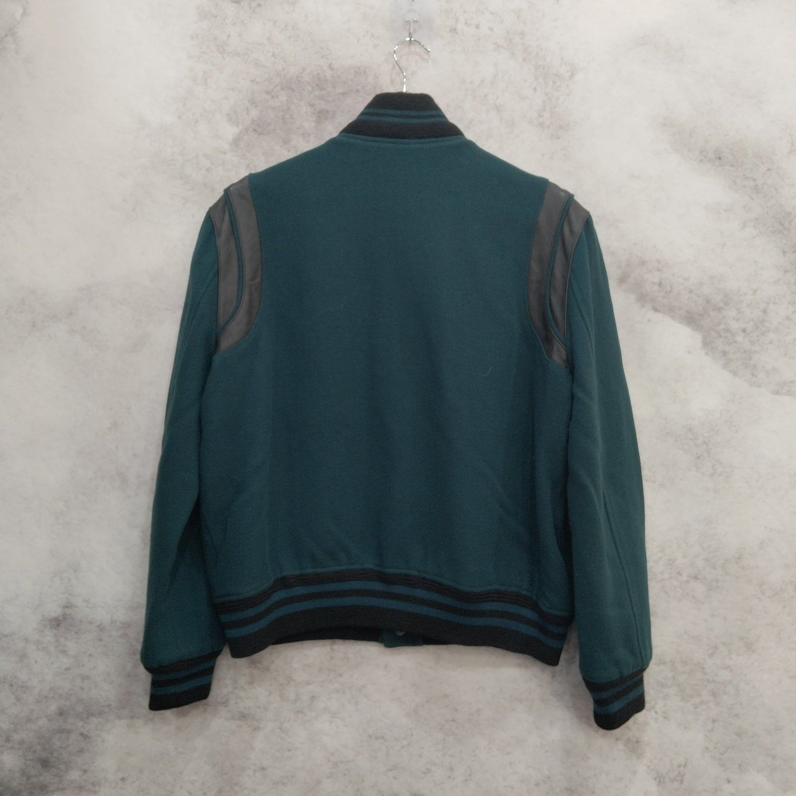 Saint Laurent Paris Saint Laurent Leather Trim Wool Bomber Jacket Size L Size US L / EU 52-54 / 3 - 2 Thumbnail