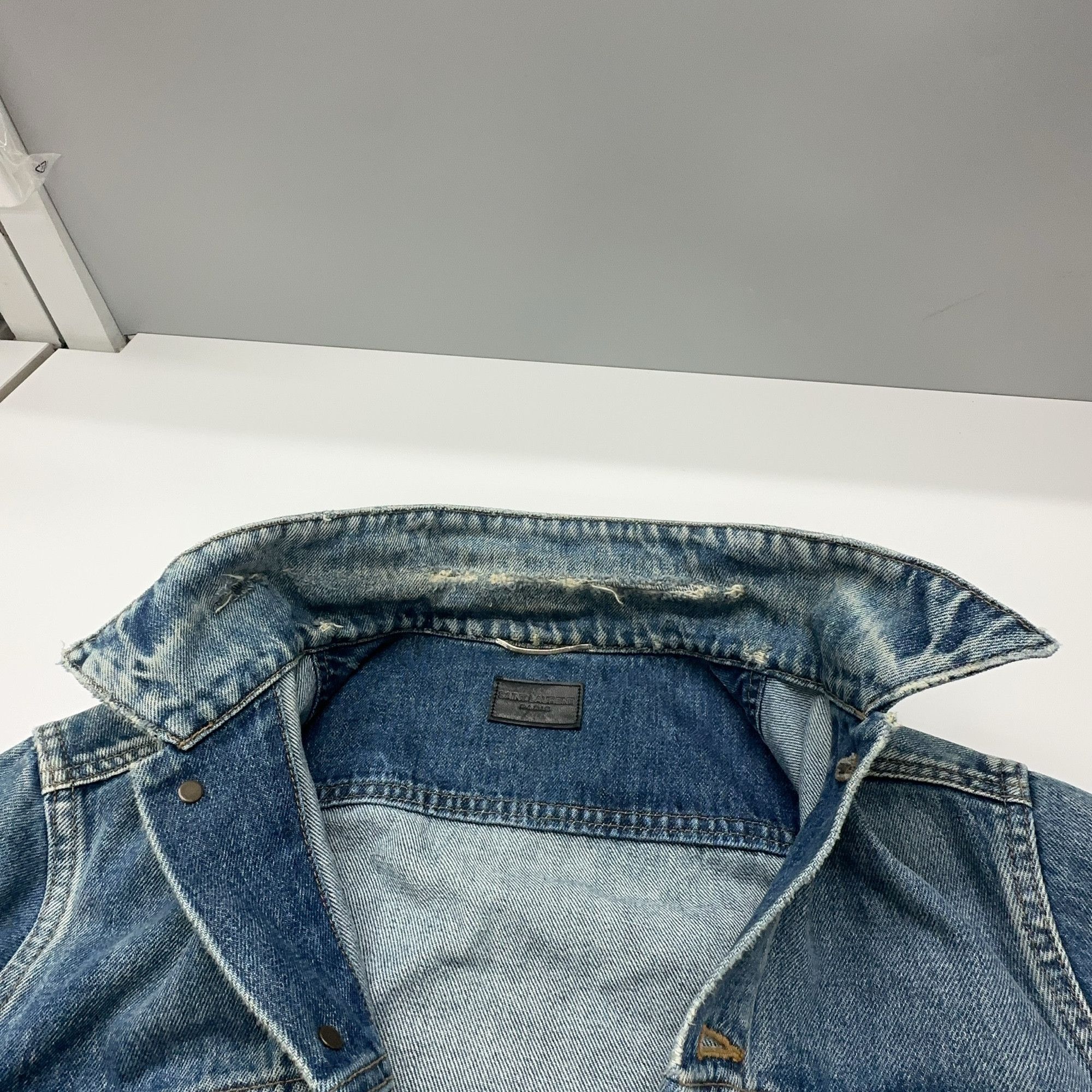 Saint Laurent Paris Saint Laurent Patch Denim Jacket Size S Size US S / EU 44-46 / 1 - 5 Thumbnail