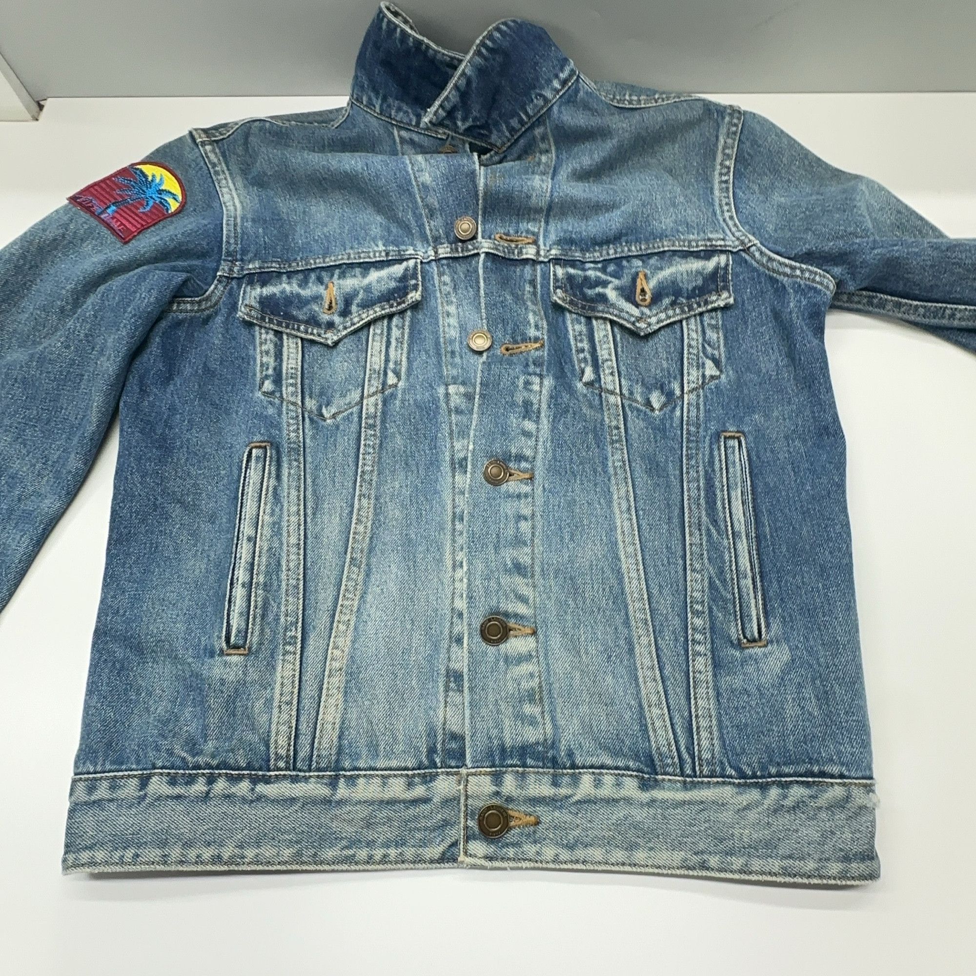Saint Laurent Paris Saint Laurent Patch Denim Jacket Size S Size US S / EU 44-46 / 1 - 7 Thumbnail