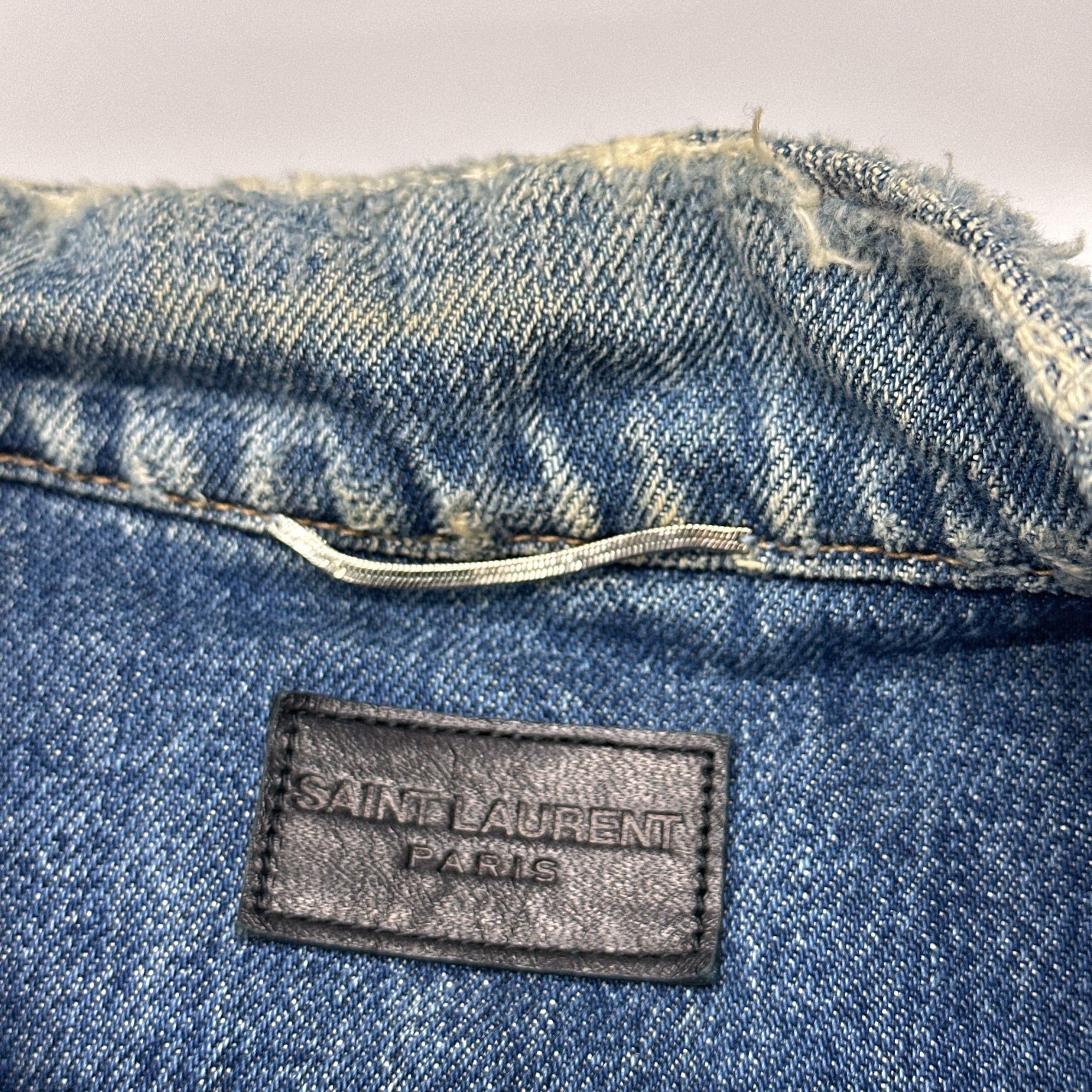 Saint Laurent Paris Saint Laurent Patch Denim Jacket Size S Size US S / EU 44-46 / 1 - 4 Thumbnail