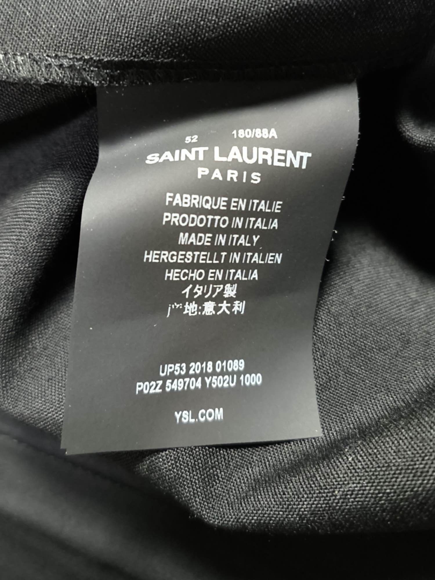 Saint Laurent Paris Saint Laurent Black Trousers Size 36 Size US 36 / EU 52 - 4 Thumbnail