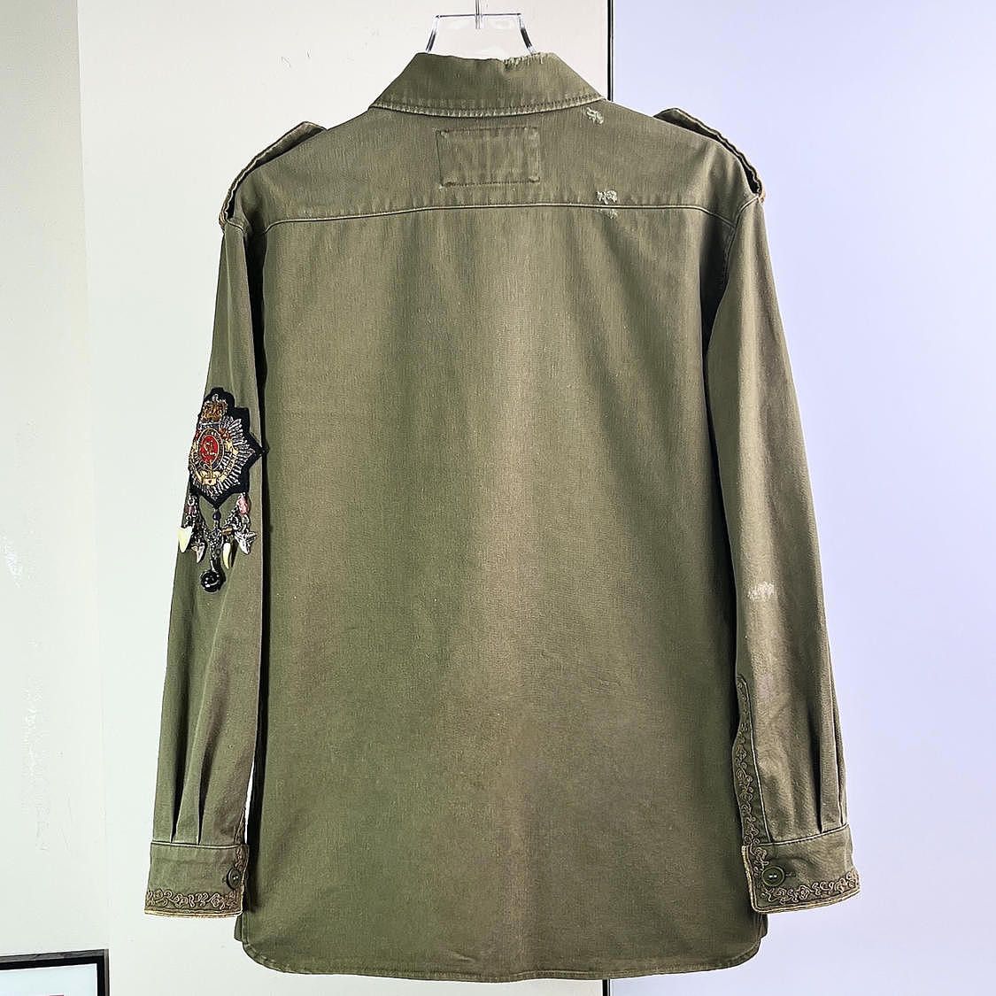 Saint Laurent Paris Saint Laurent Military Embroidered Jacket Size 38 Size XS / US 0-2 / IT 36-38 - 2 Thumbnail