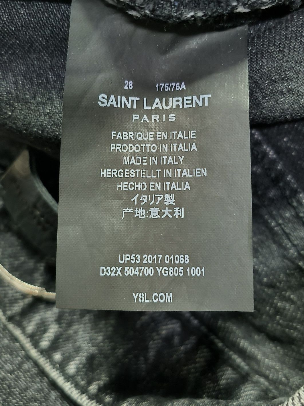 Saint Laurent Paris Saint Laurent D02 Distressed Denim Jeans Size 28 Size US 28 / EU 44 - 4 Thumbnail