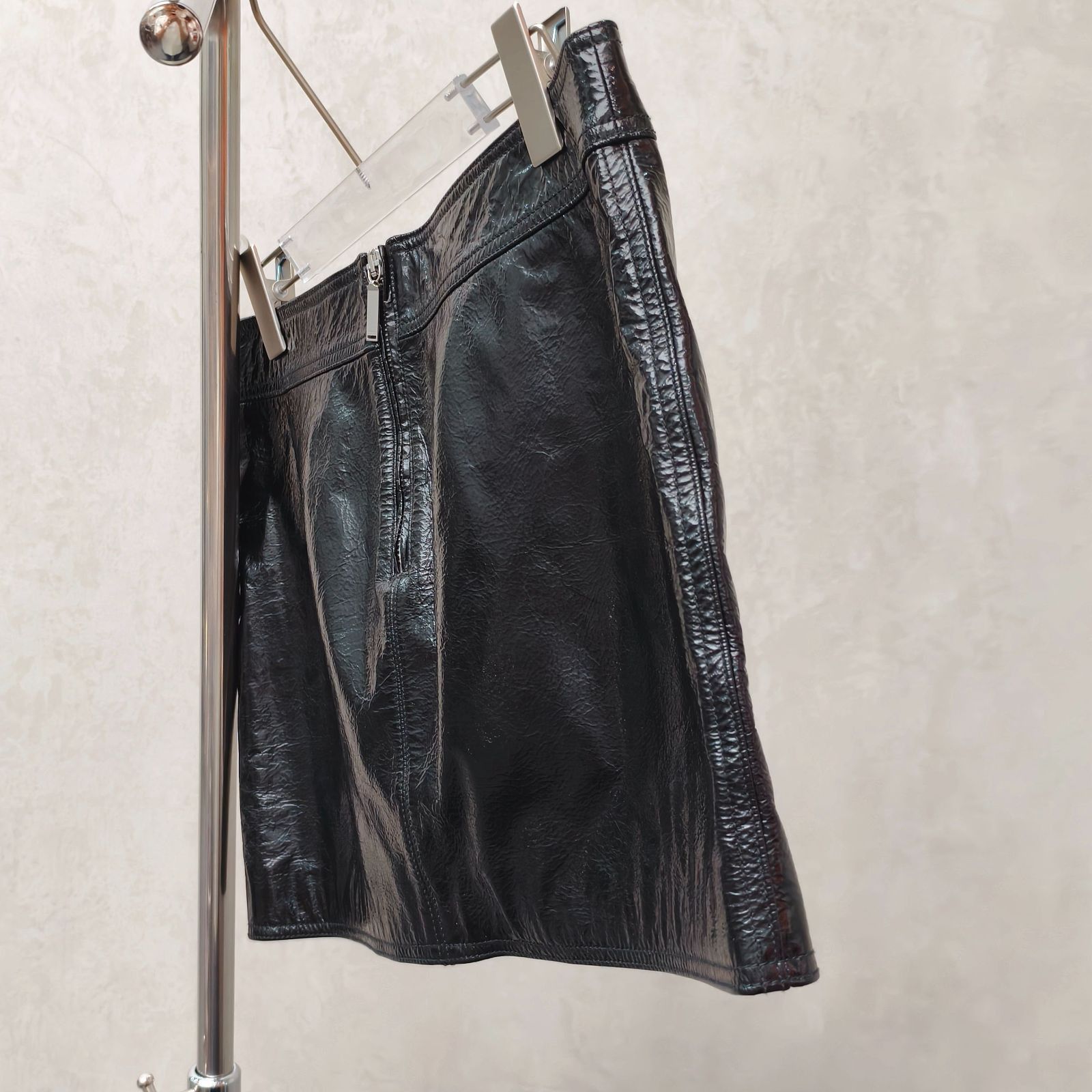 Saint Laurent Paris Saint Laurent Deer Leather Mini Skirt Size 40 Size 28" / US 6 / IT 42 - 6 Thumbnail