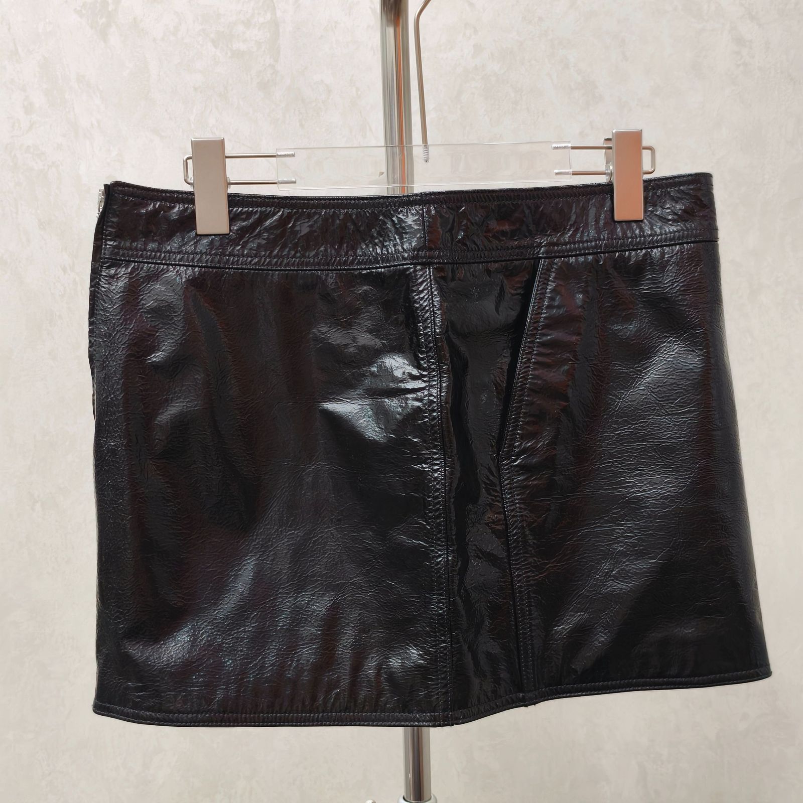Saint Laurent Paris Saint Laurent Deer Leather Mini Skirt Size 40 Size 28" / US 6 / IT 42 - 8 Thumbnail
