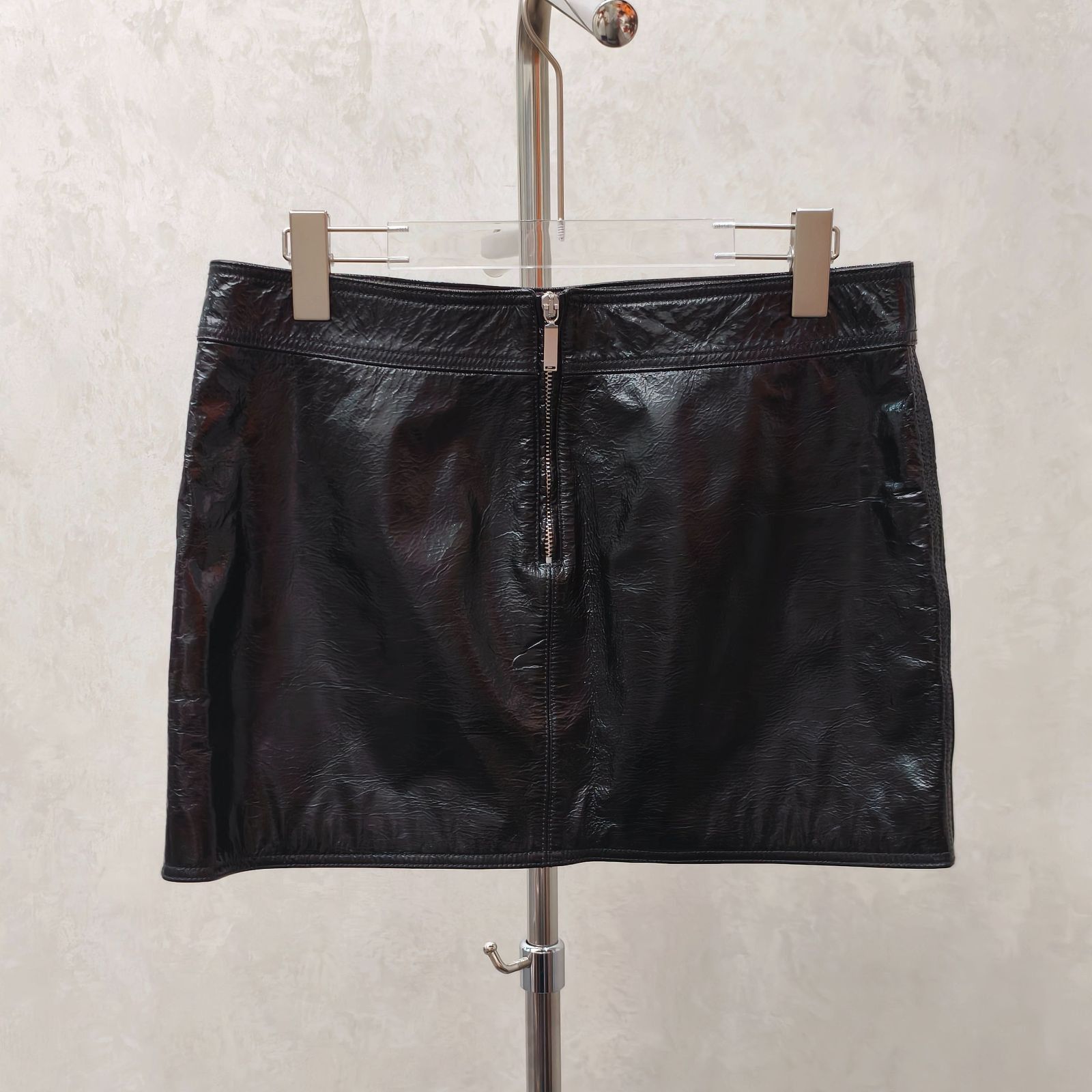 Saint Laurent Paris Saint Laurent Deer Leather Mini Skirt Size 40 Size 28" / US 6 / IT 42 - 2 Thumbnail