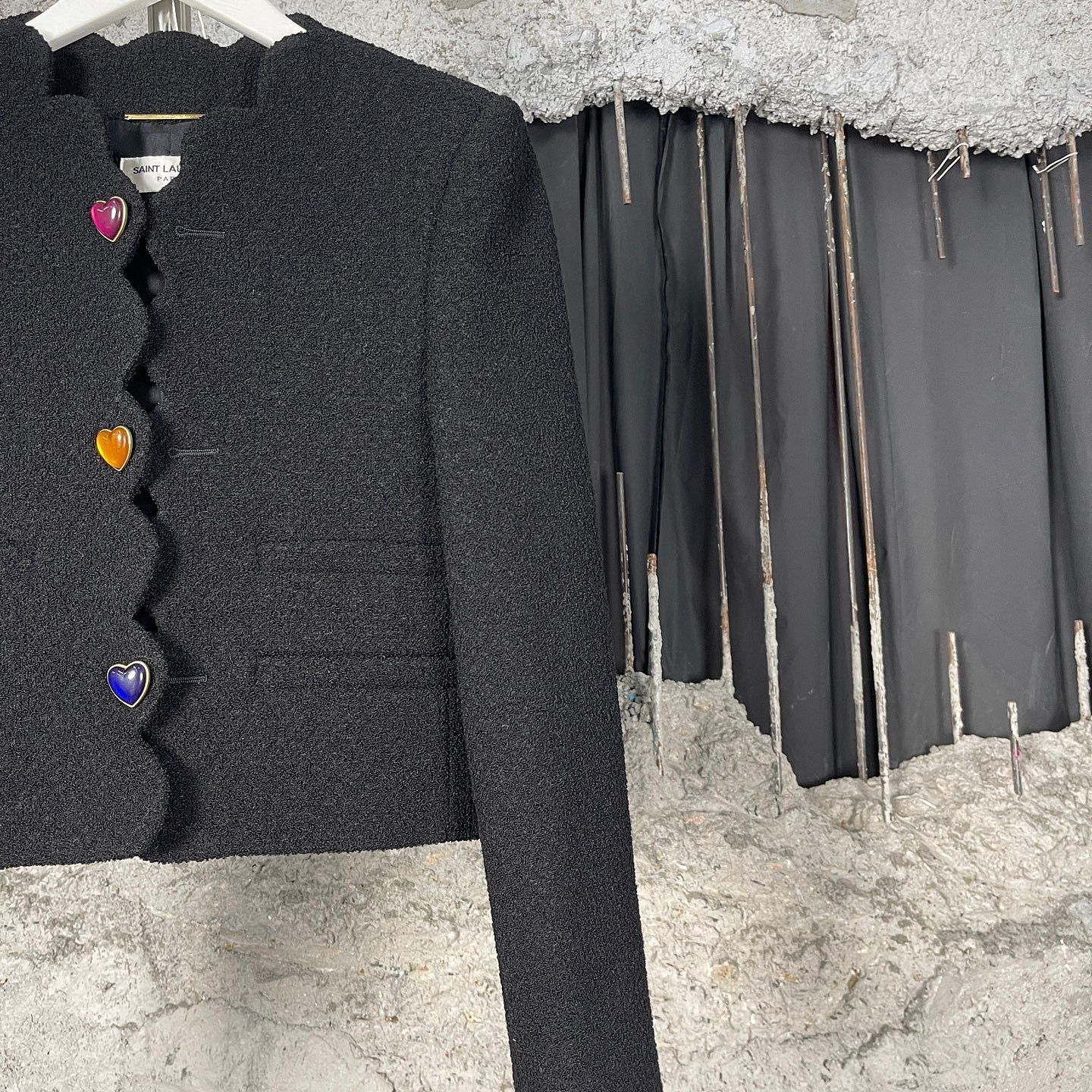 Saint Laurent Paris Saint Laurent Heart Button Jacket Size 36 Size XS / US 0-2 / IT 36-38 - 6 Thumbnail