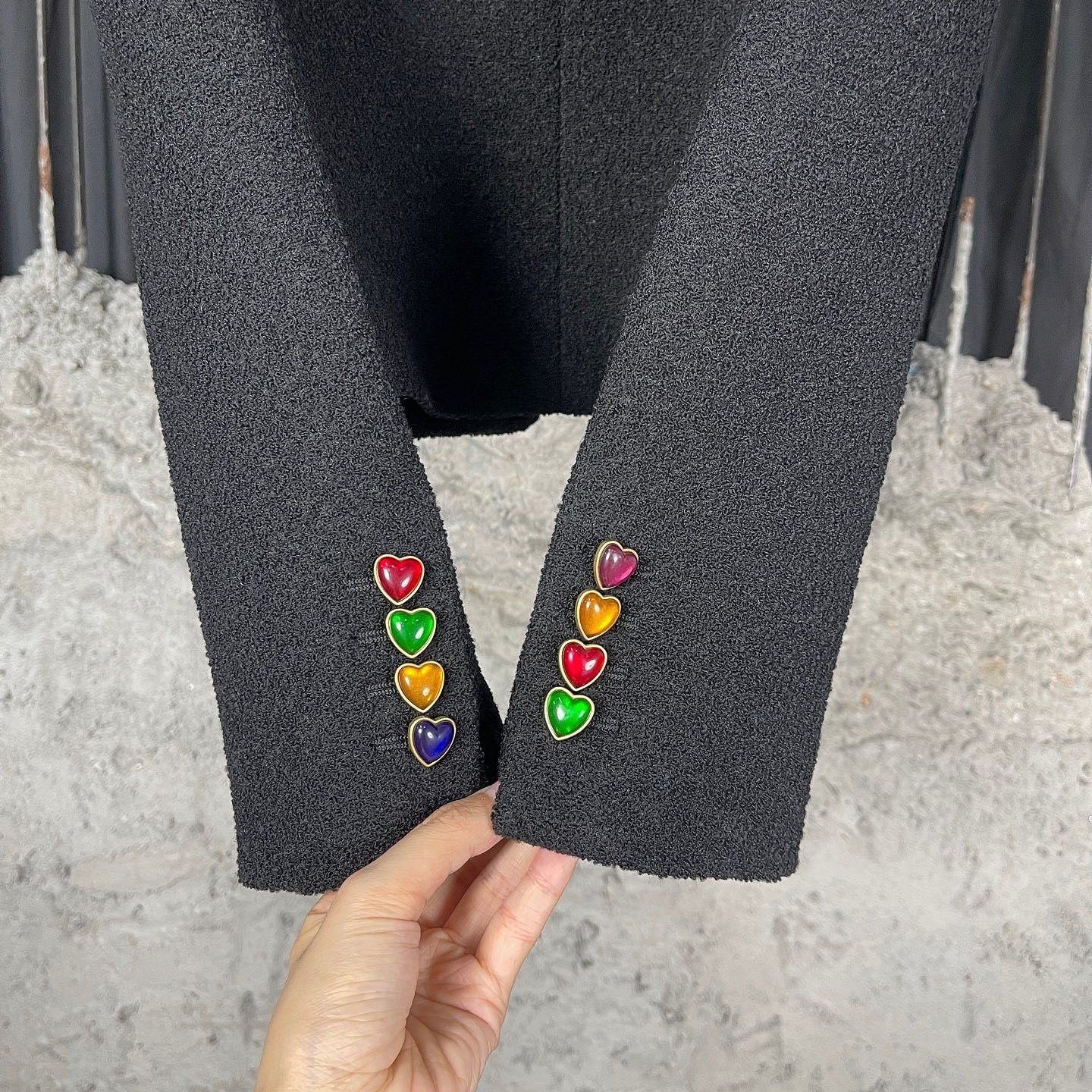 Saint Laurent Paris Saint Laurent Heart Button Jacket Size 36 Size XS / US 0-2 / IT 36-38 - 7 Thumbnail