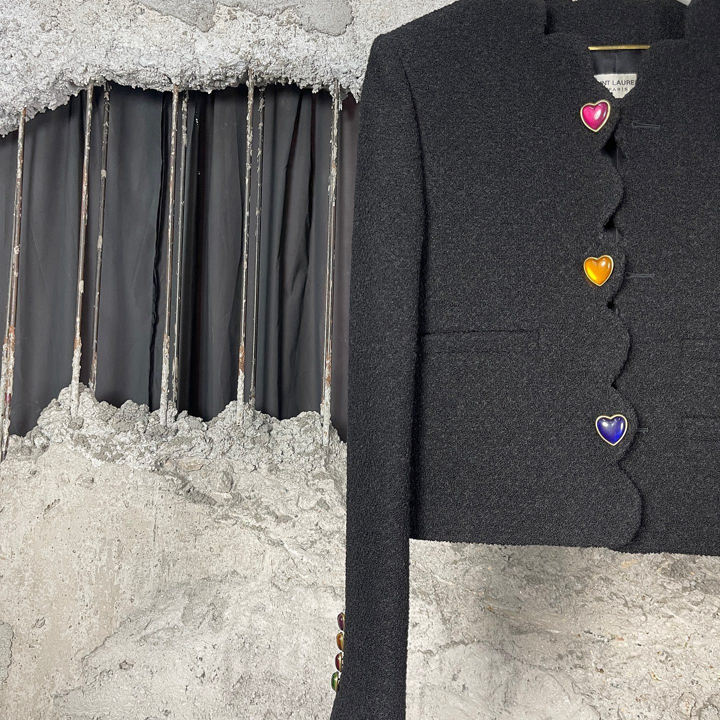 Saint Laurent Paris Saint Laurent Heart Button Jacket Size 36 Size XS / US 0-2 / IT 36-38 - 5 Thumbnail