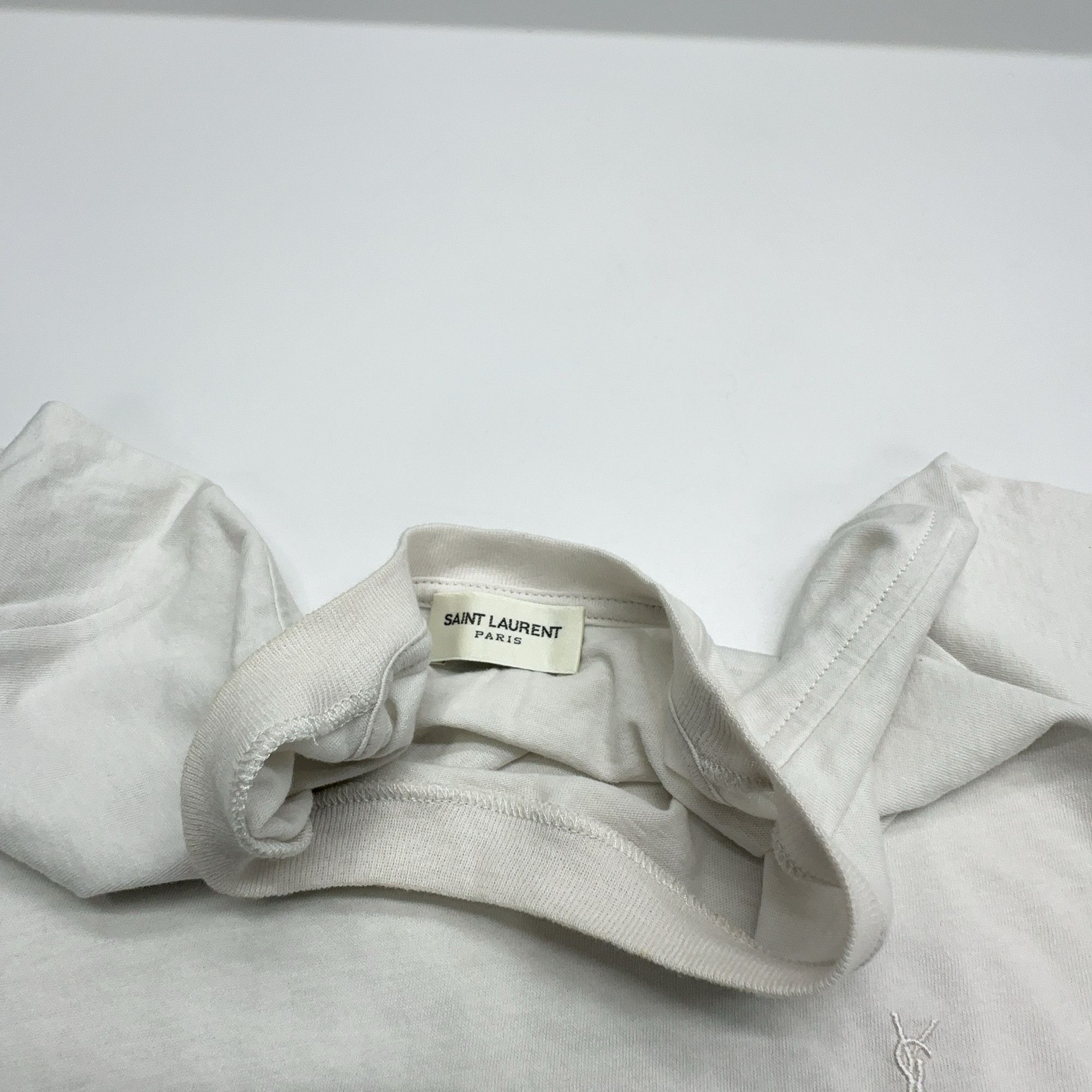 Saint Laurent Paris Saint Laurent Embroidered Logo T-Shirt XS Size US XS / EU 42 / 0 - 6 Thumbnail