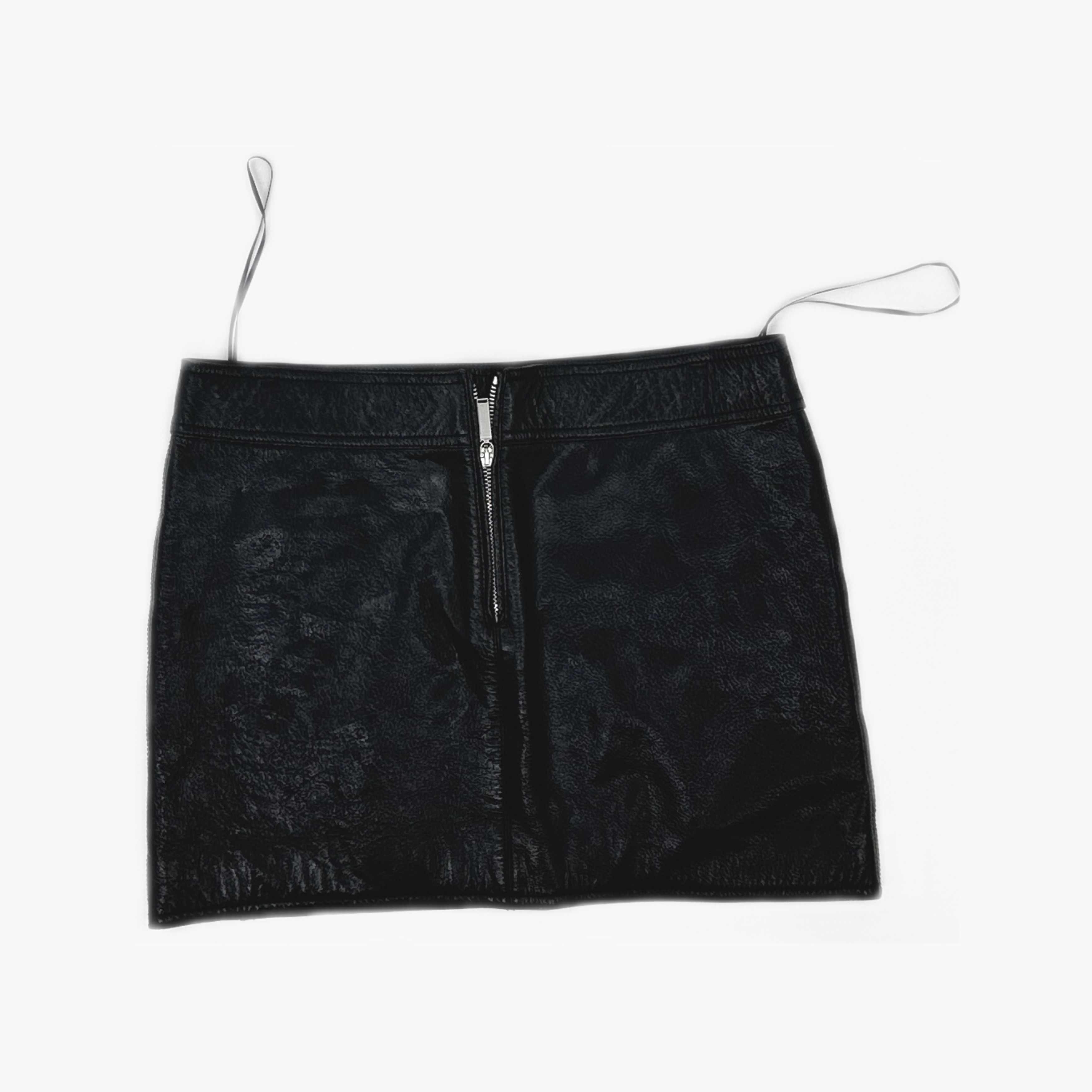 Saint Laurent Paris Saint Laurent Black Leather Mini Skirt Size 38 Size 27" / US 4 / IT 40 - 2 Thumbnail