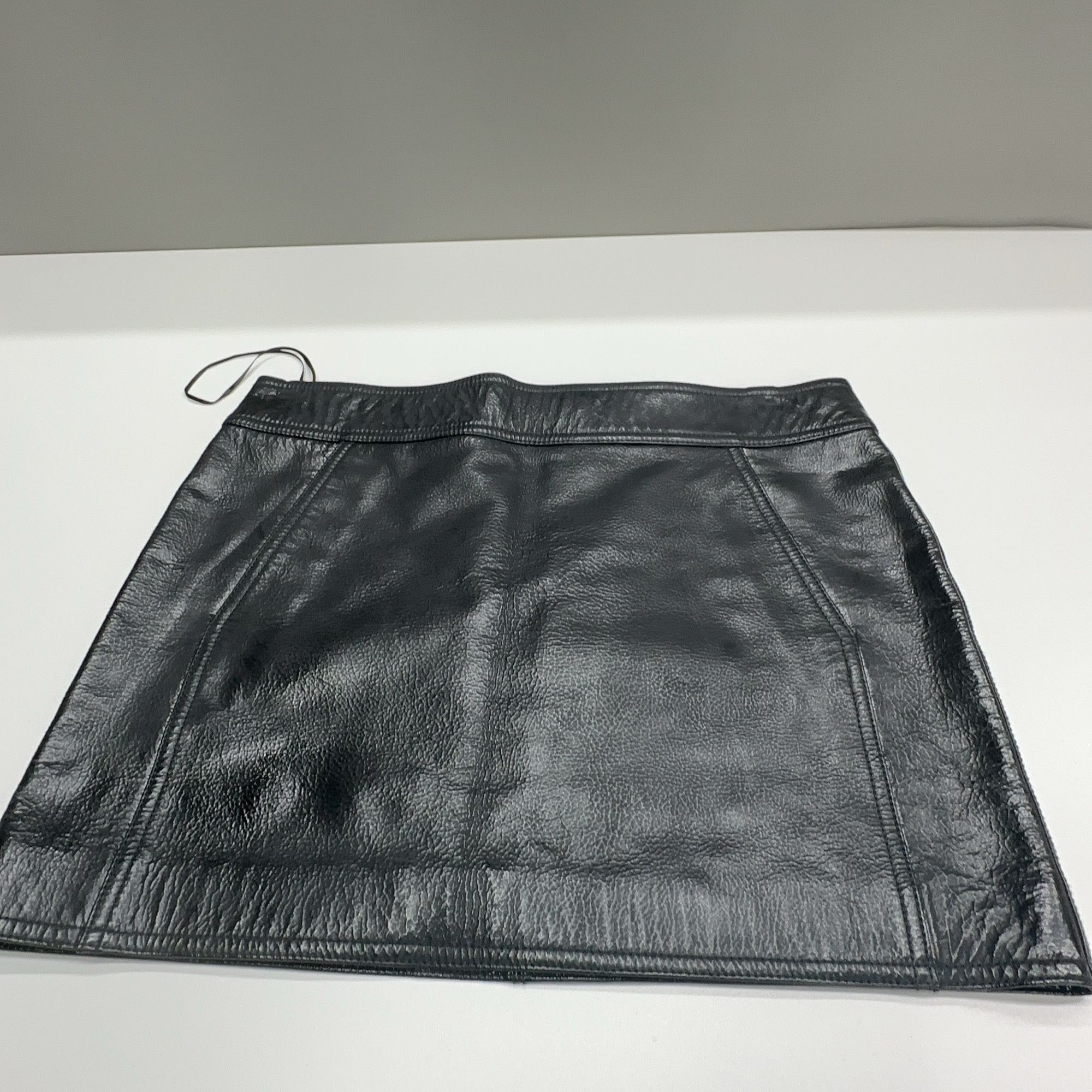 Saint Laurent Paris Saint Laurent Black Leather Mini Skirt Size 38 Size 27" / US 4 / IT 40 - 8 Thumbnail