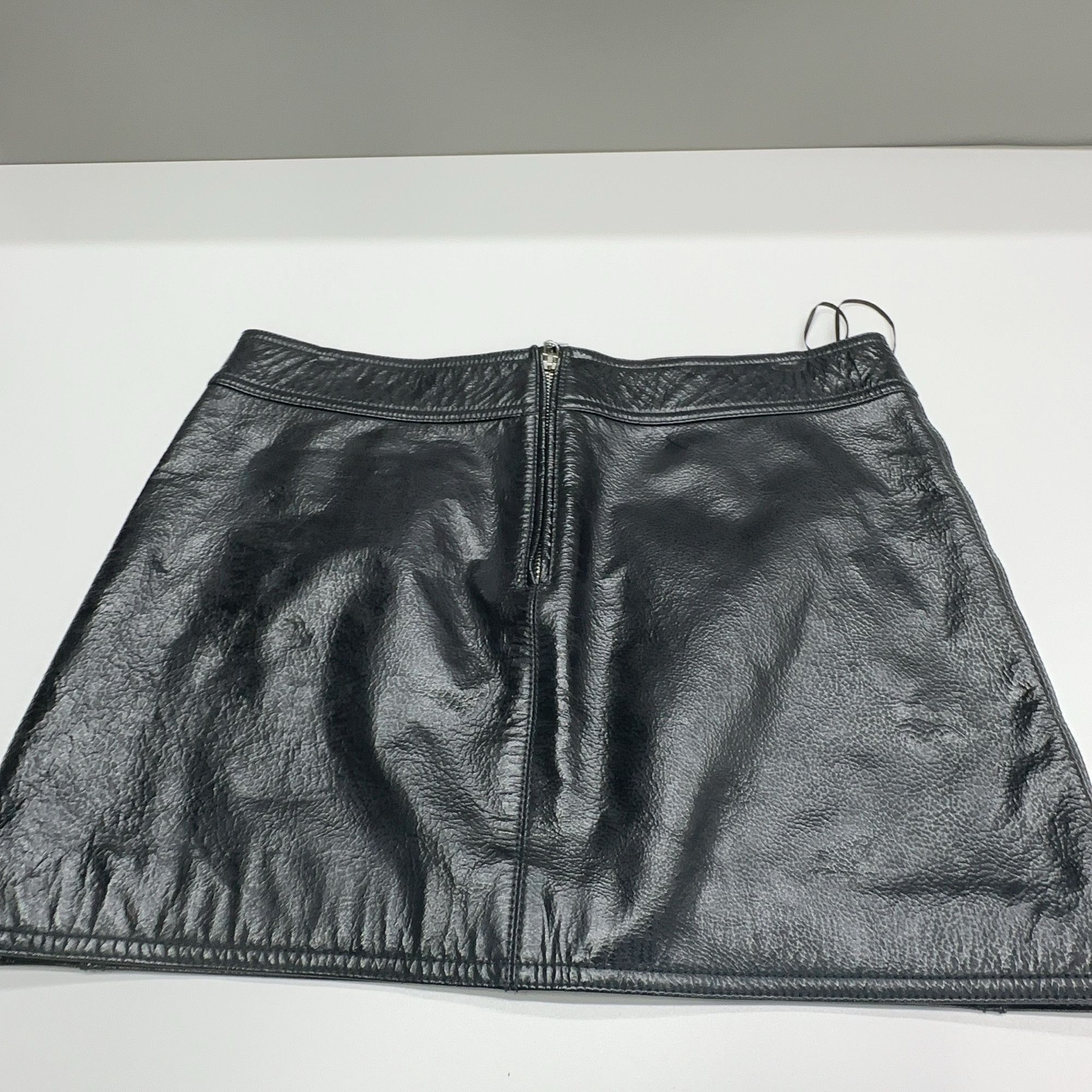 Saint Laurent Paris Saint Laurent Black Leather Mini Skirt Size 38 Size 27" / US 4 / IT 40 - 7 Thumbnail