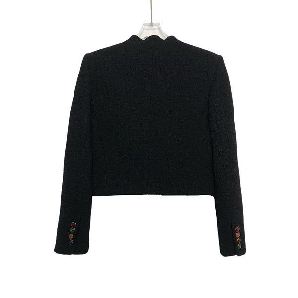 Saint Laurent Paris Saint Laurent Heart Button Scalloped Jacket Size 38 Size S / US 4 / IT 40 - 2 Thumbnail