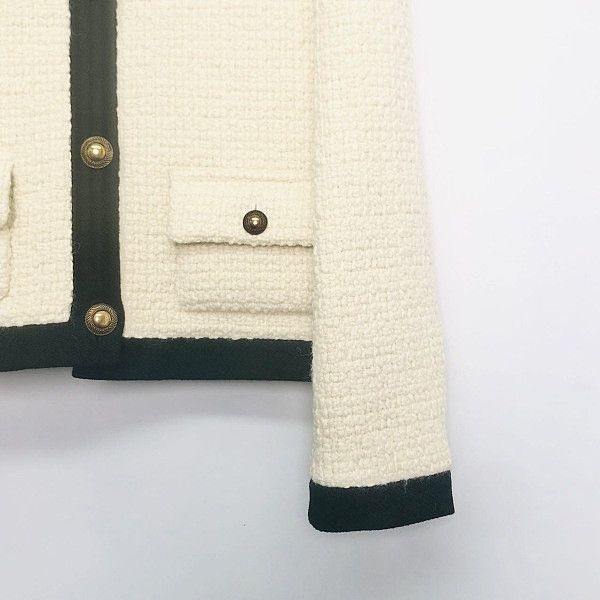 Saint Laurent Paris Saint Laurent Ivory Tweed Jacket Size 38 Size S / US 4 / IT 40 - 6 Thumbnail