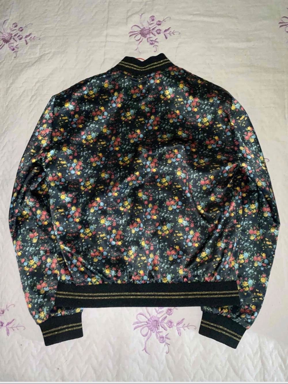Saint Laurent Paris Saint Laurent Floral Print Bomber Jacket F36 Size XS / US 0-2 / IT 36-38 - 2 Thumbnail