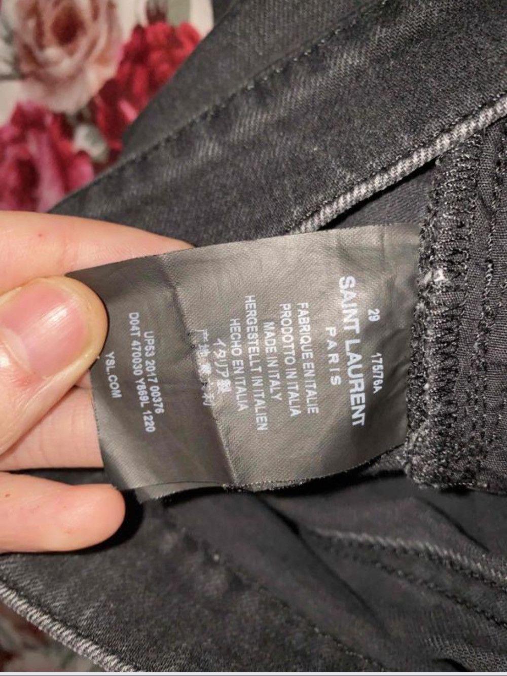 Saint Laurent Paris Saint Laurent D02 Black Denim Jeans Size 29 Size US 29 - 4 Thumbnail