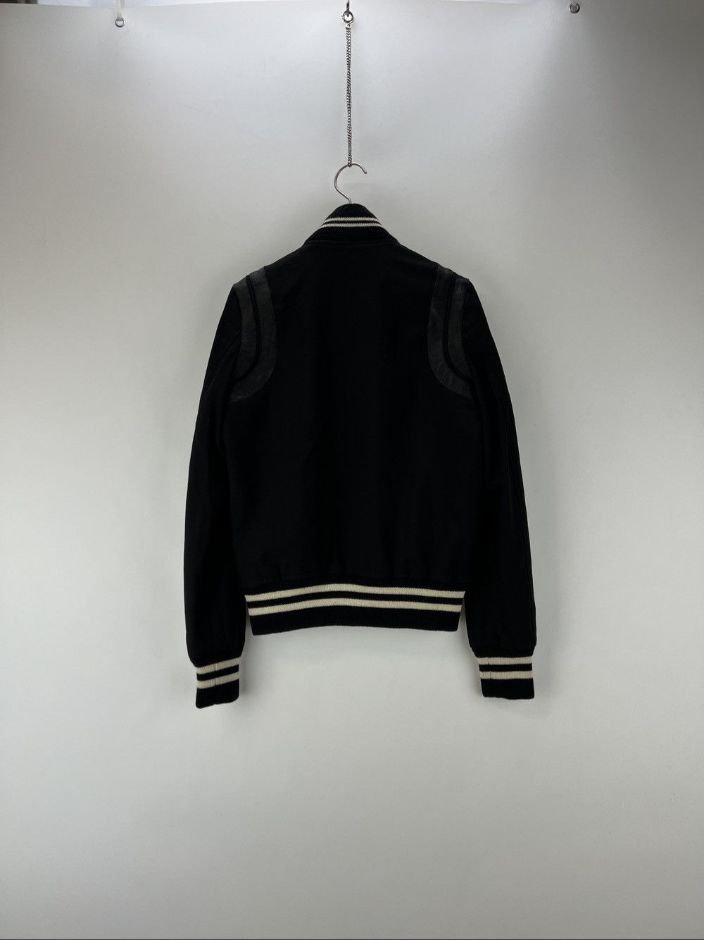 Saint Laurent Paris Saint Laurent Teddy Wool Leather Jacket Size 36 Size XS / US 0-2 / IT 36-38 - 2 Thumbnail