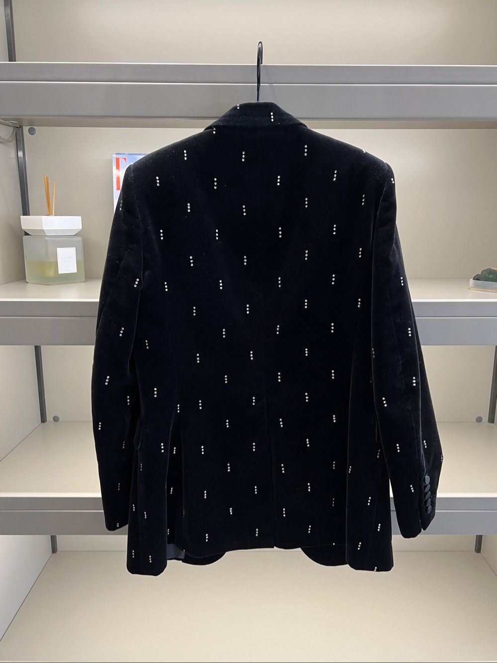 Saint Laurent Paris Saint Laurent Rhinestone Velvet Blazer Size 42 Size M / US 6-8 / IT 42-44 - 7 Thumbnail
