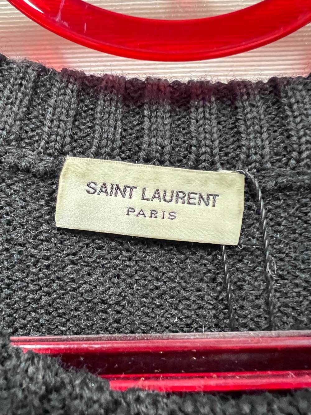Saint Laurent Paris Saint Laurent Dinosaur Graphic Knit Sweater Size XS Size US XS / EU 42 / 0 - 3 Thumbnail
