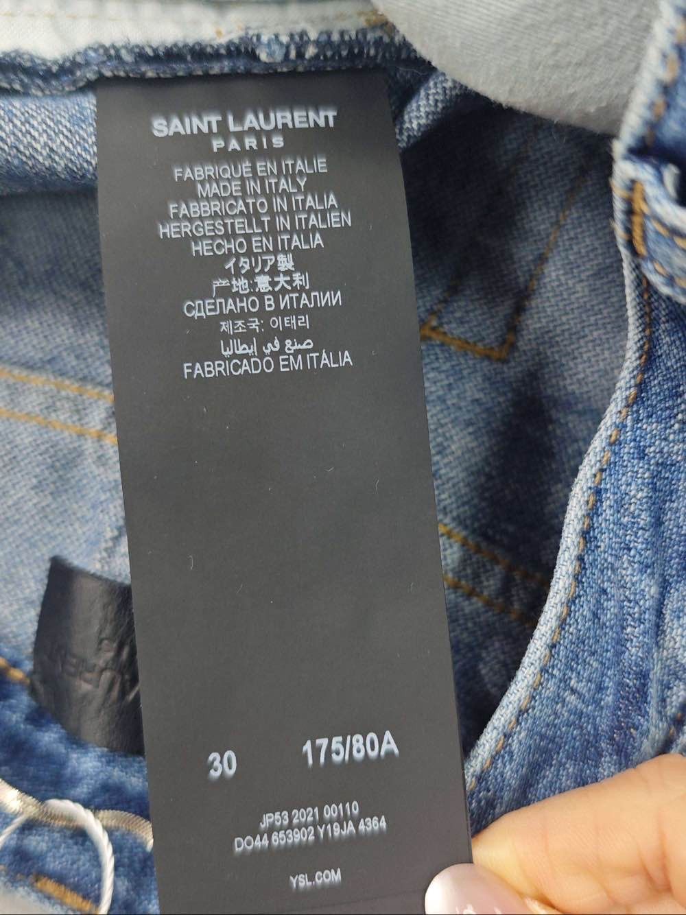 Saint Laurent Paris Saint Laurent Washed Straight Denim Jeans Size 30 Size US 30 / EU 46 - 4 Thumbnail