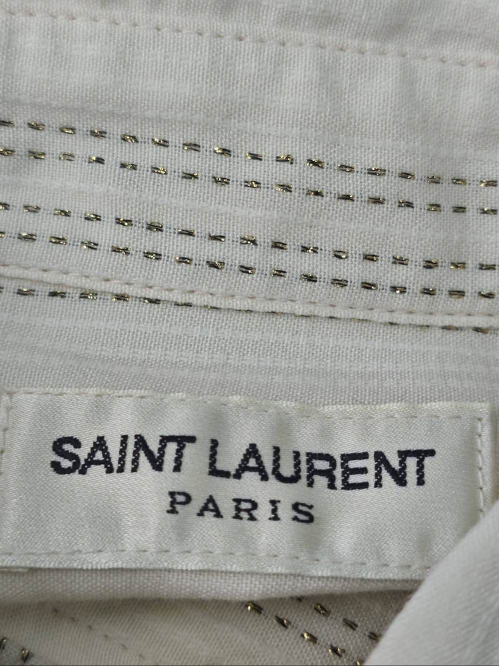Saint Laurent Paris Saint Laurent Striped Button Up Shirt Size S Size S / US 4 / IT 40 - 3 Thumbnail