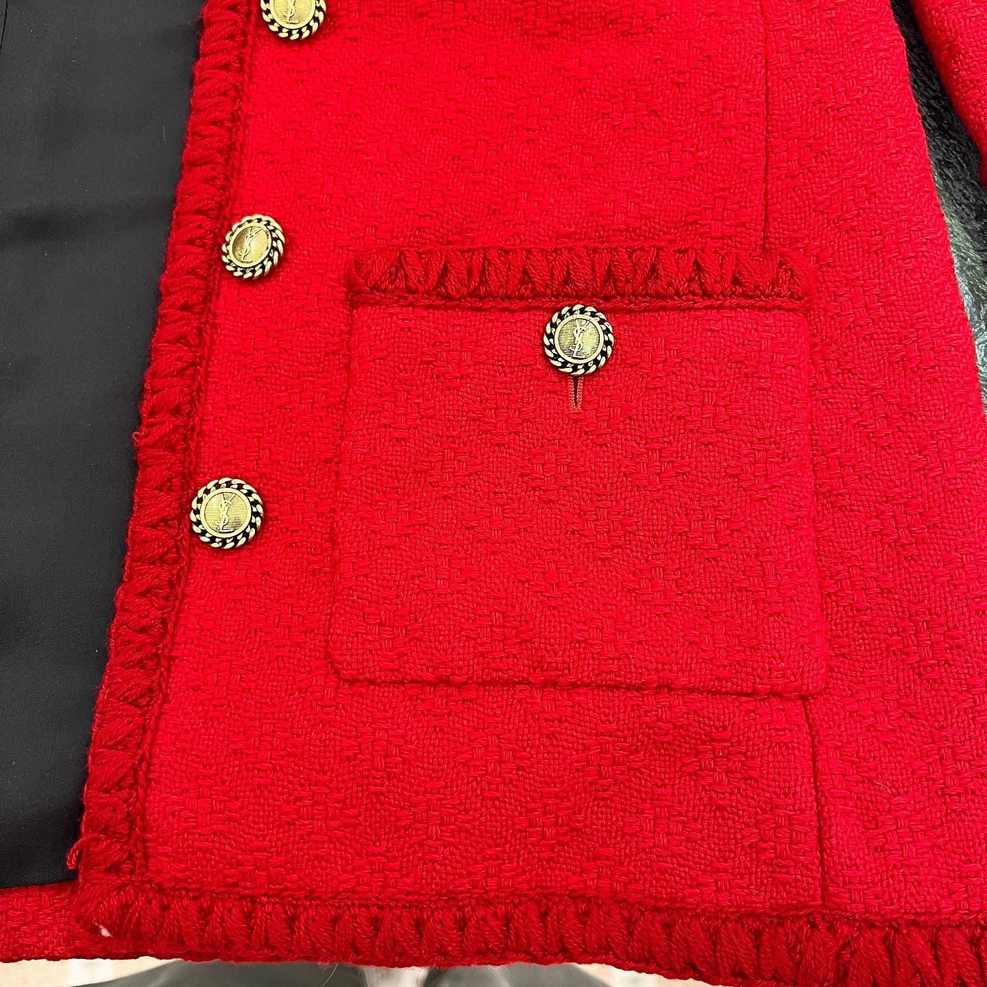Saint Laurent Paris Saint Laurent Red Wool Jacket Size 38 Size S / US 4 / IT 40 - 15 Thumbnail