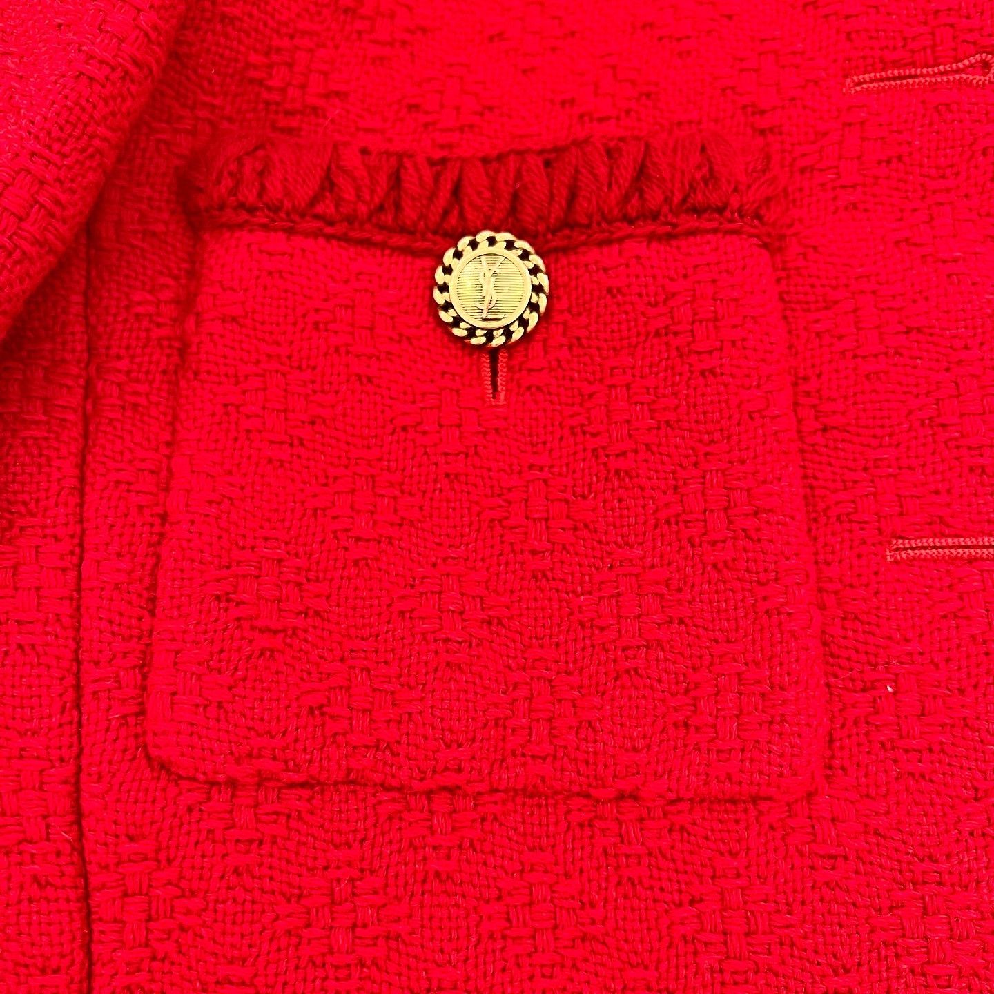 Saint Laurent Paris Saint Laurent Red Wool Jacket Size 38 Size S / US 4 / IT 40 - 18 Thumbnail
