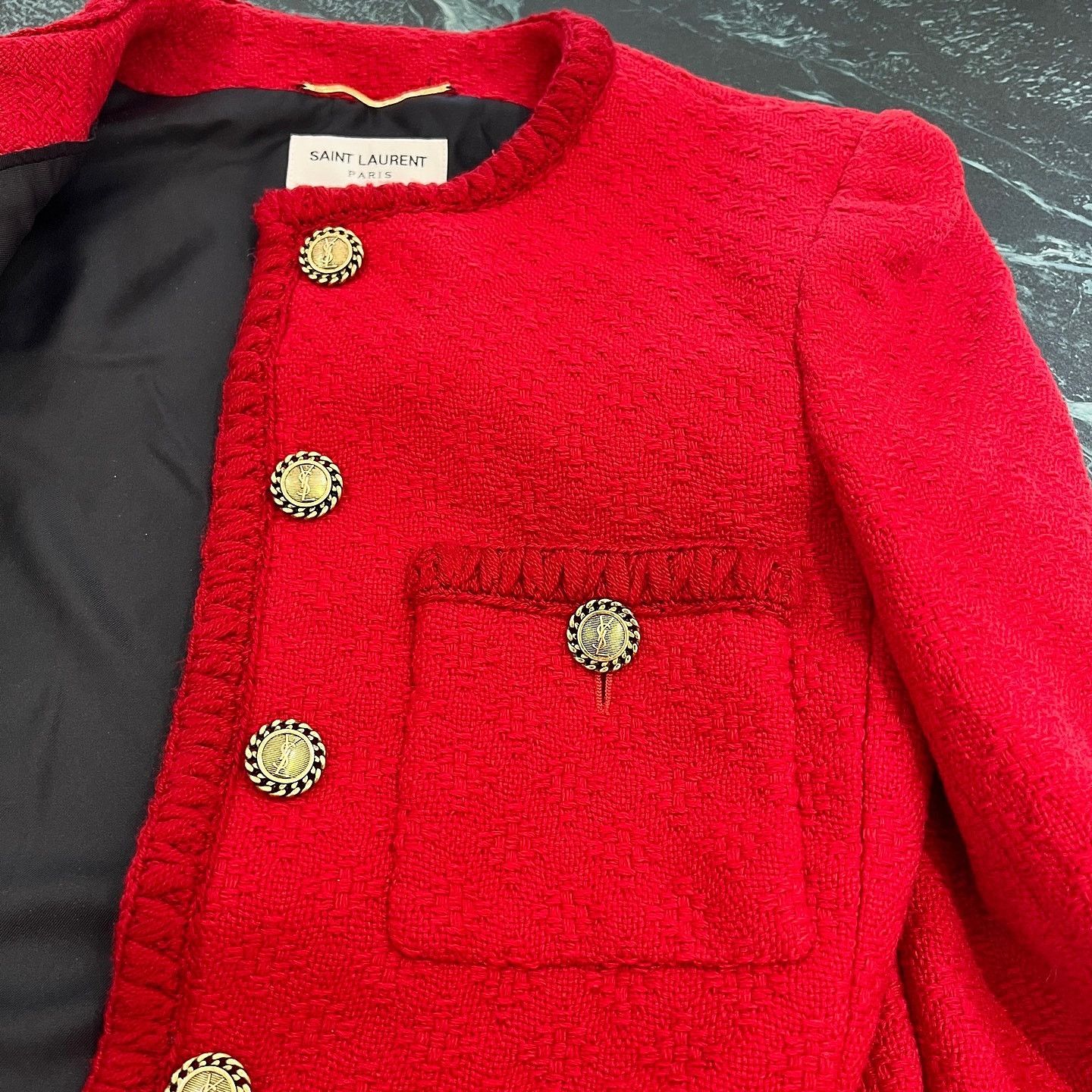 Saint Laurent Paris Saint Laurent Red Wool Jacket Size 38 Size S / US 4 / IT 40 - 14 Thumbnail