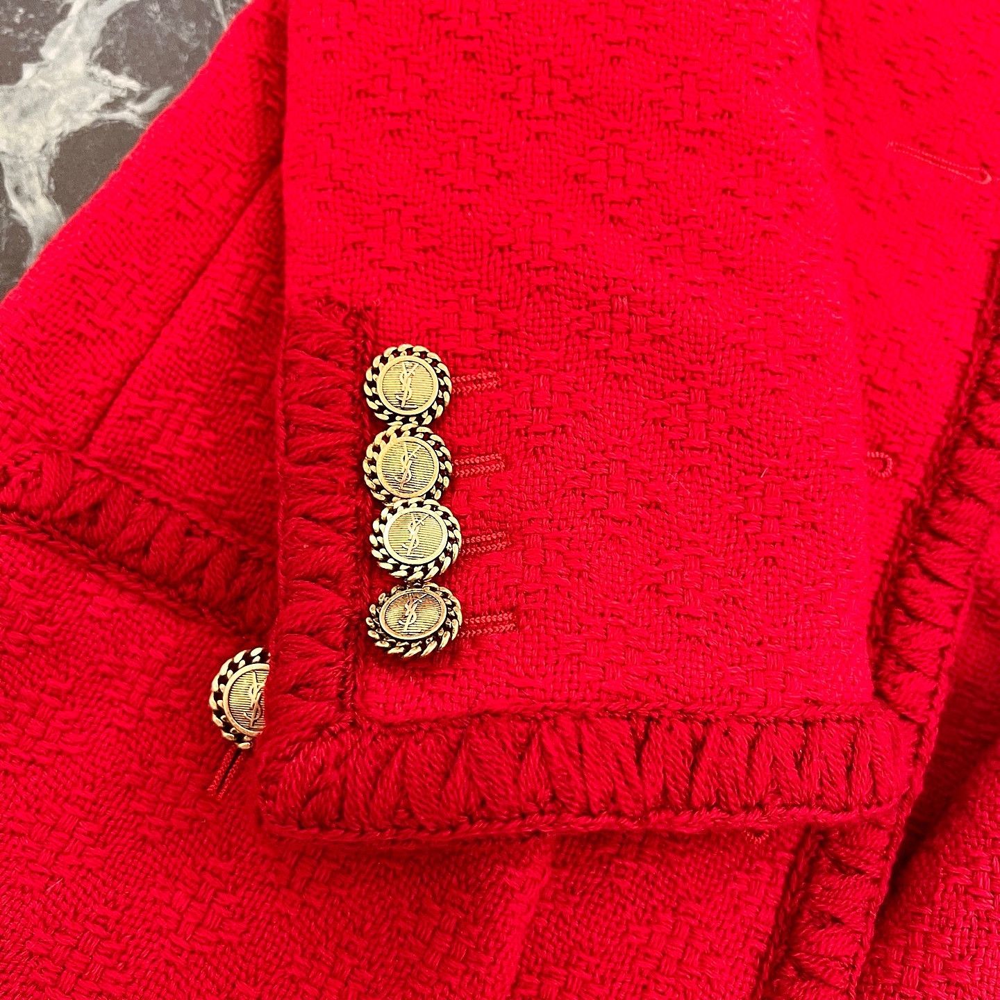 Saint Laurent Paris Saint Laurent Red Wool Jacket Size 38 Size S / US 4 / IT 40 - 20 Thumbnail