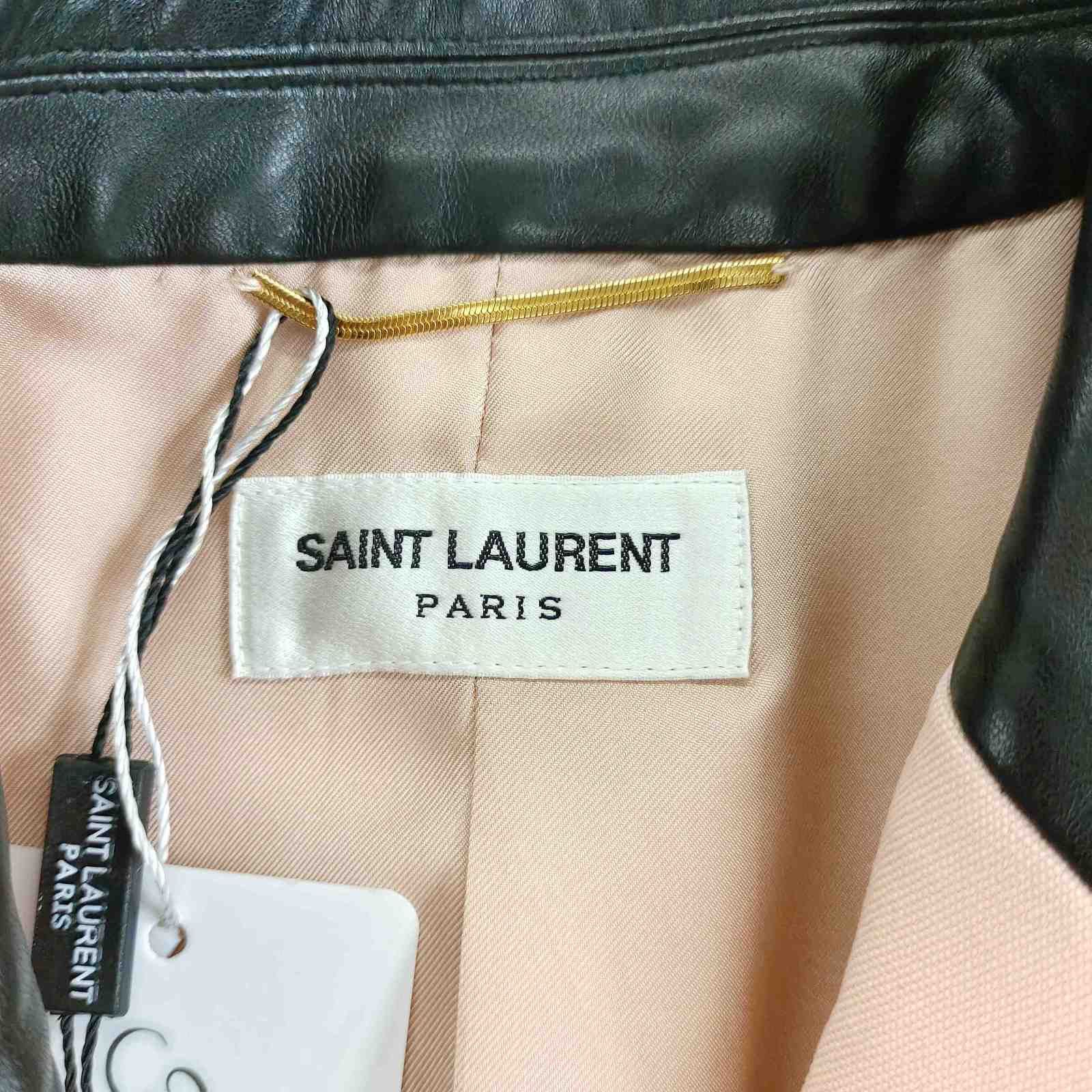 Saint Laurent Paris Saint Laurent Pink Wool Leather Trim Blazer Size F36 Size XS / US 0-2 / IT 36-38 - 3 Thumbnail