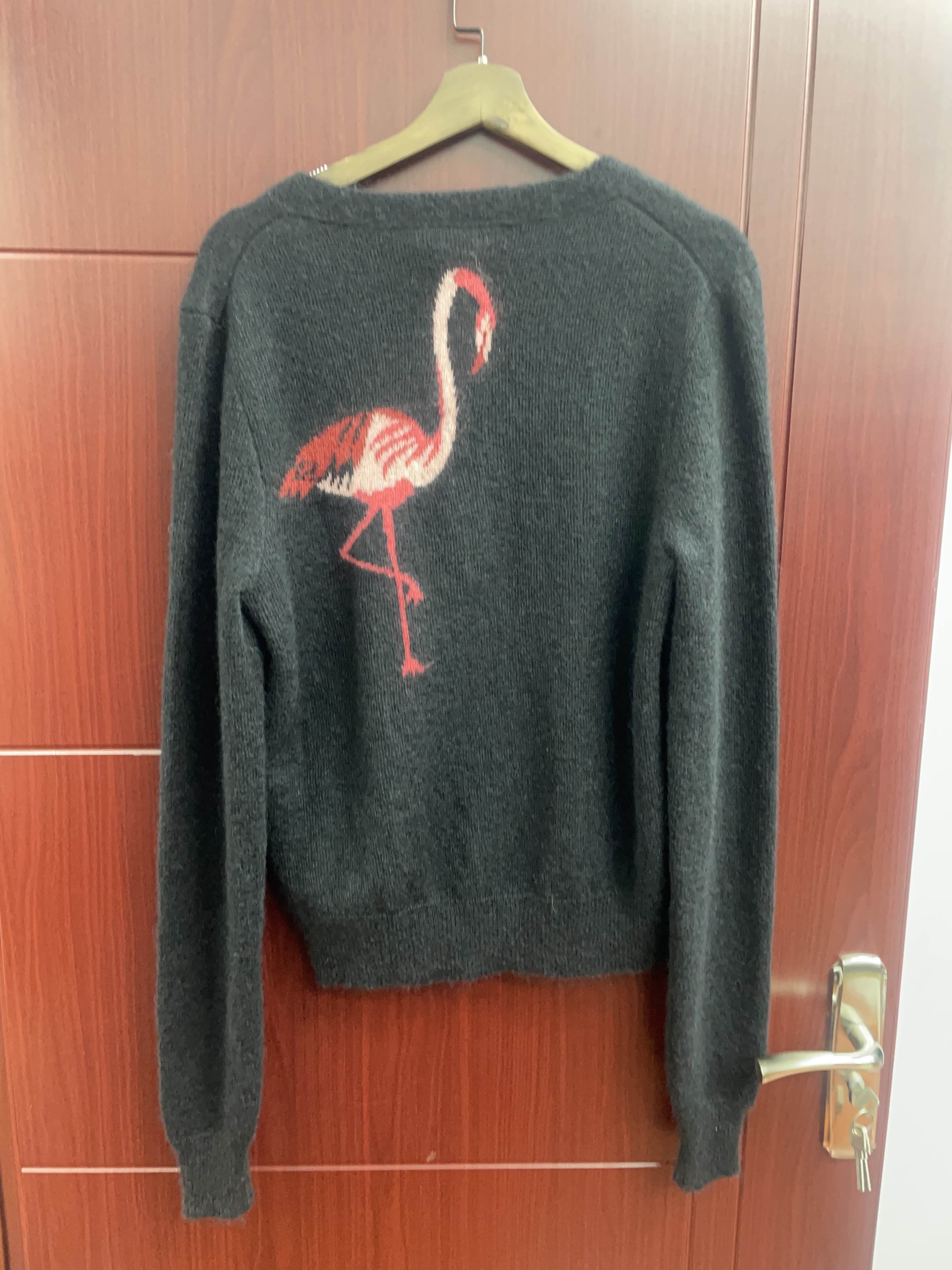 Saint Laurent Paris Saint Laurent Flamingo Intarsia Cardigan XS Size XS / US 0-2 / IT 36-38 - 2 Thumbnail