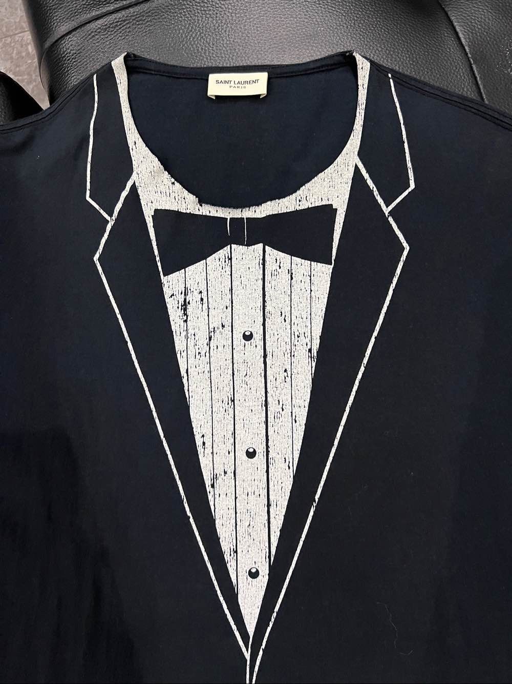 Saint Laurent Paris Saint Laurent Tuxedo Print T-Shirt Size L Size US L / EU 52-54 / 3 - 6 Thumbnail