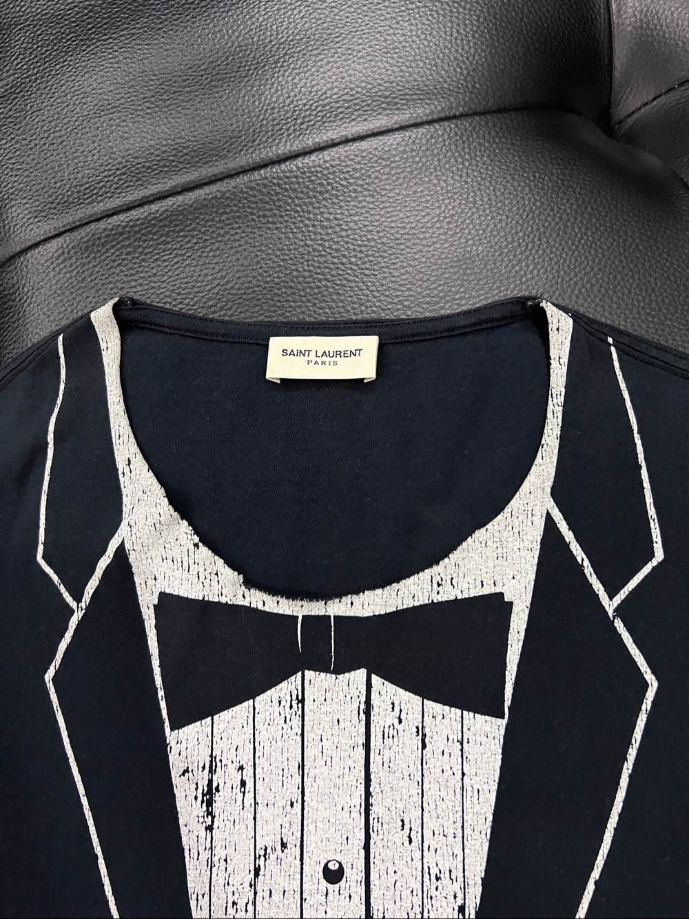 Saint Laurent Paris Saint Laurent Tuxedo Print T-Shirt Size L Size US L / EU 52-54 / 3 - 5 Thumbnail