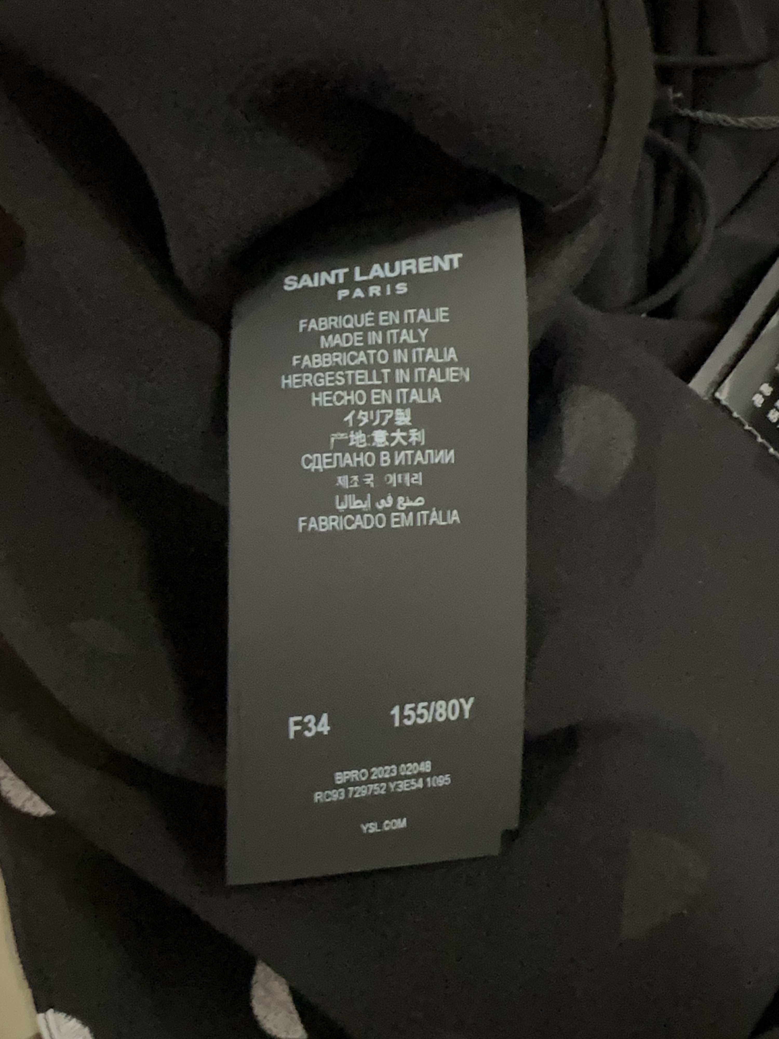 Saint Laurent Paris Saint Laurent Polka Dot Dress Size 34 Size XS / US 0-2 / IT 36-38 - 4 Thumbnail