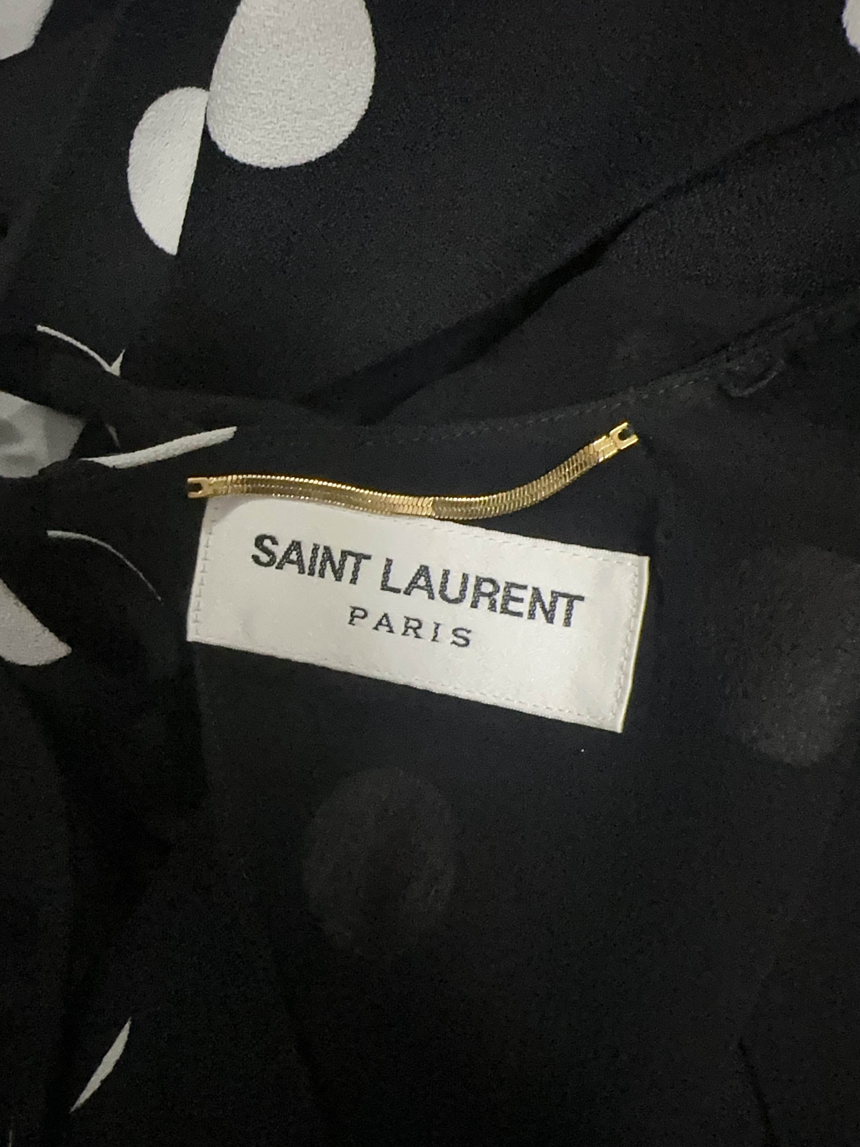 Saint Laurent Paris Saint Laurent Polka Dot Dress Size 34 Size XS / US 0-2 / IT 36-38 - 3 Thumbnail