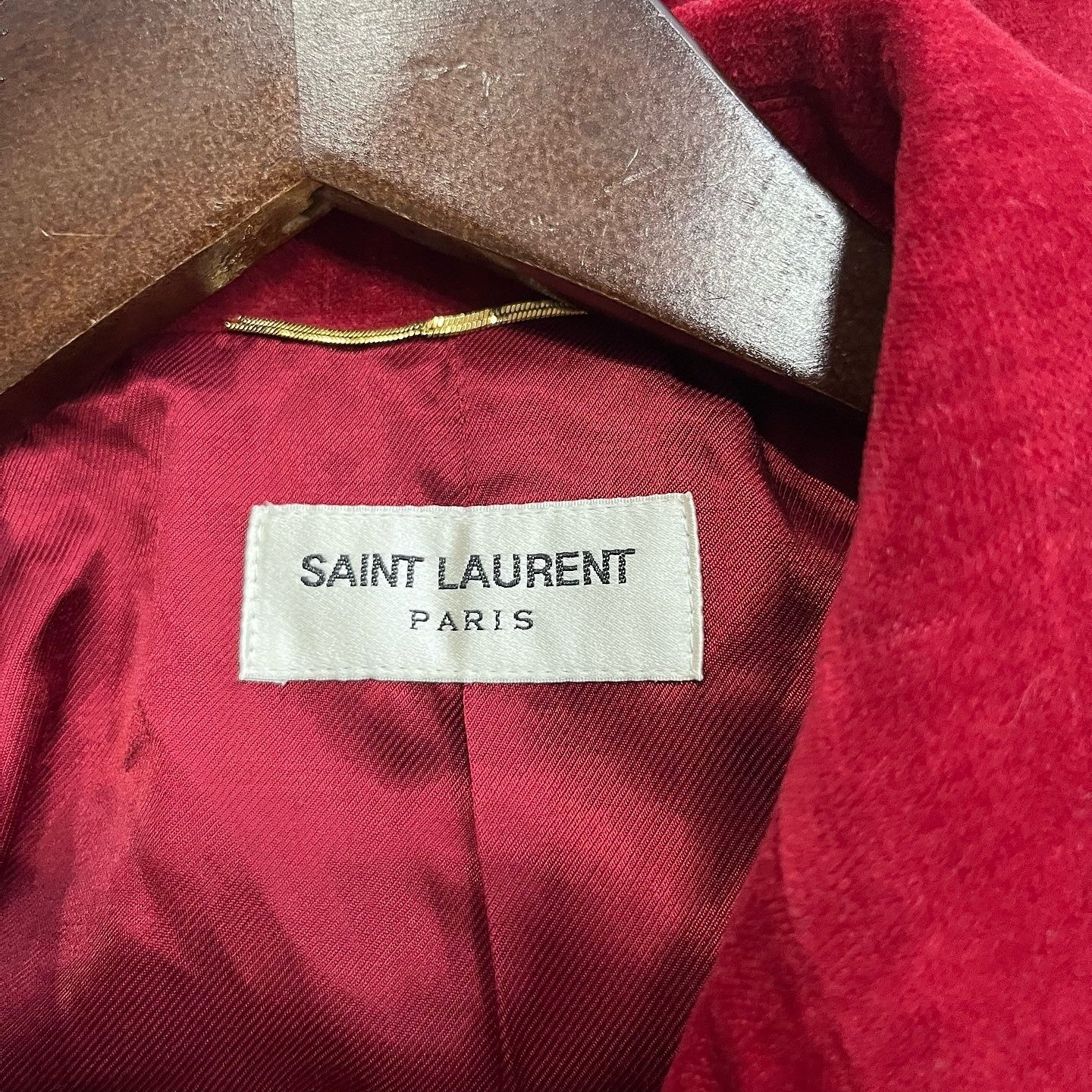 Saint Laurent Paris Saint Laurent Red Velvet Embroidered Jacket Size 38 Size S / US 4 / IT 40 - 3 Thumbnail