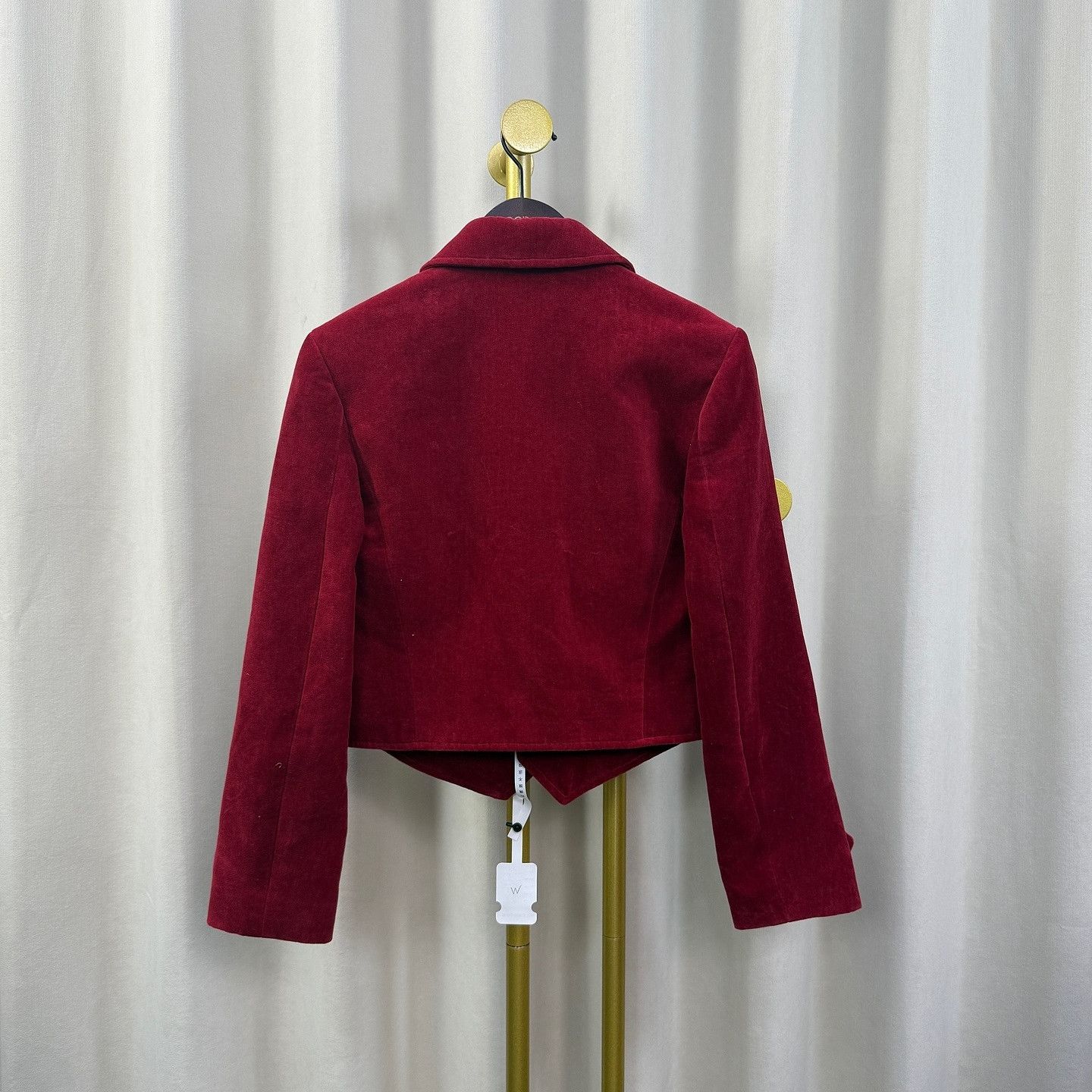 Saint Laurent Paris Saint Laurent Red Velvet Embroidered Jacket Size 38 Size S / US 4 / IT 40 - 2 Thumbnail