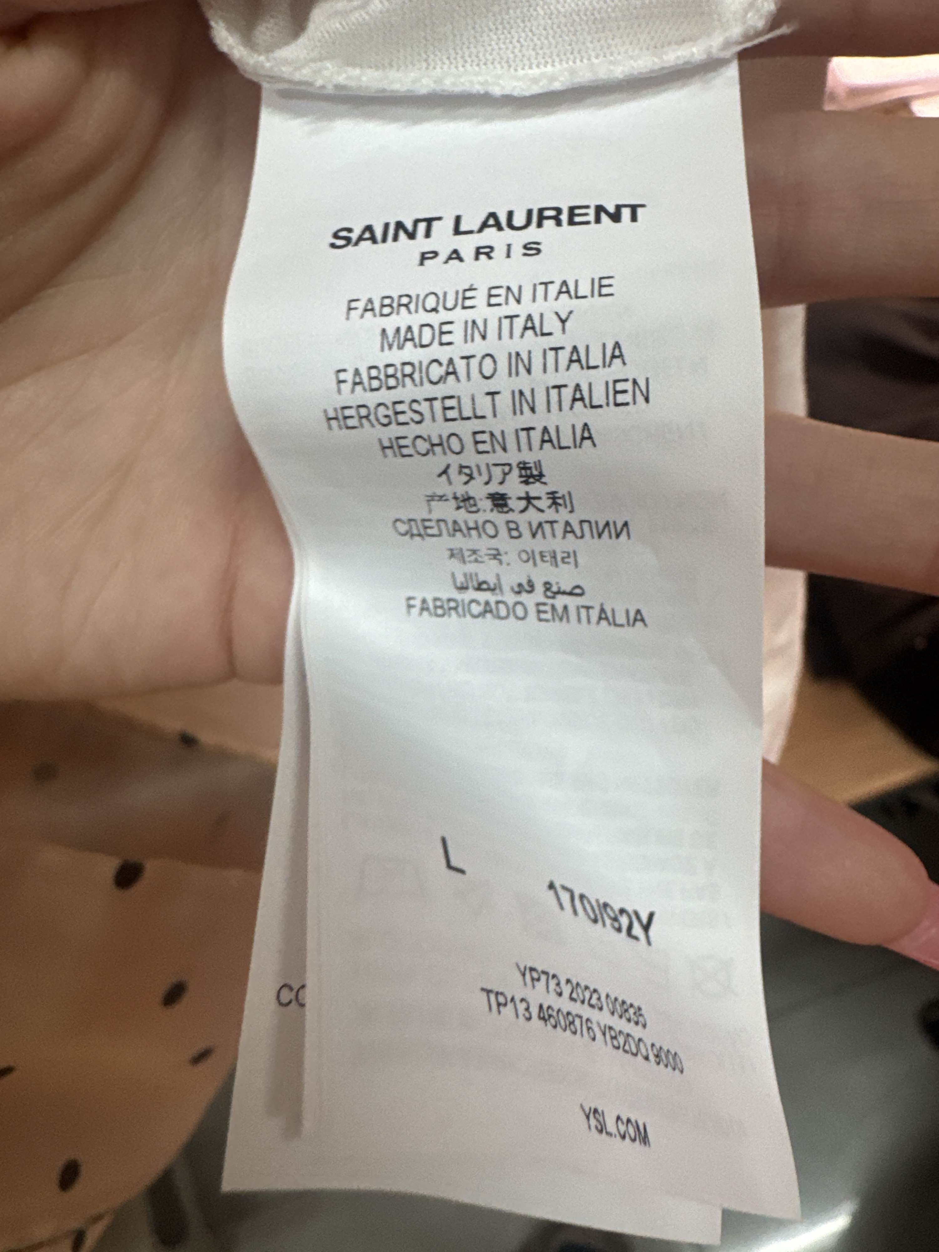 Saint Laurent Paris Saint Laurent Logo T-Shirt Size L Size L / US 10 / IT 46 - 4 Thumbnail