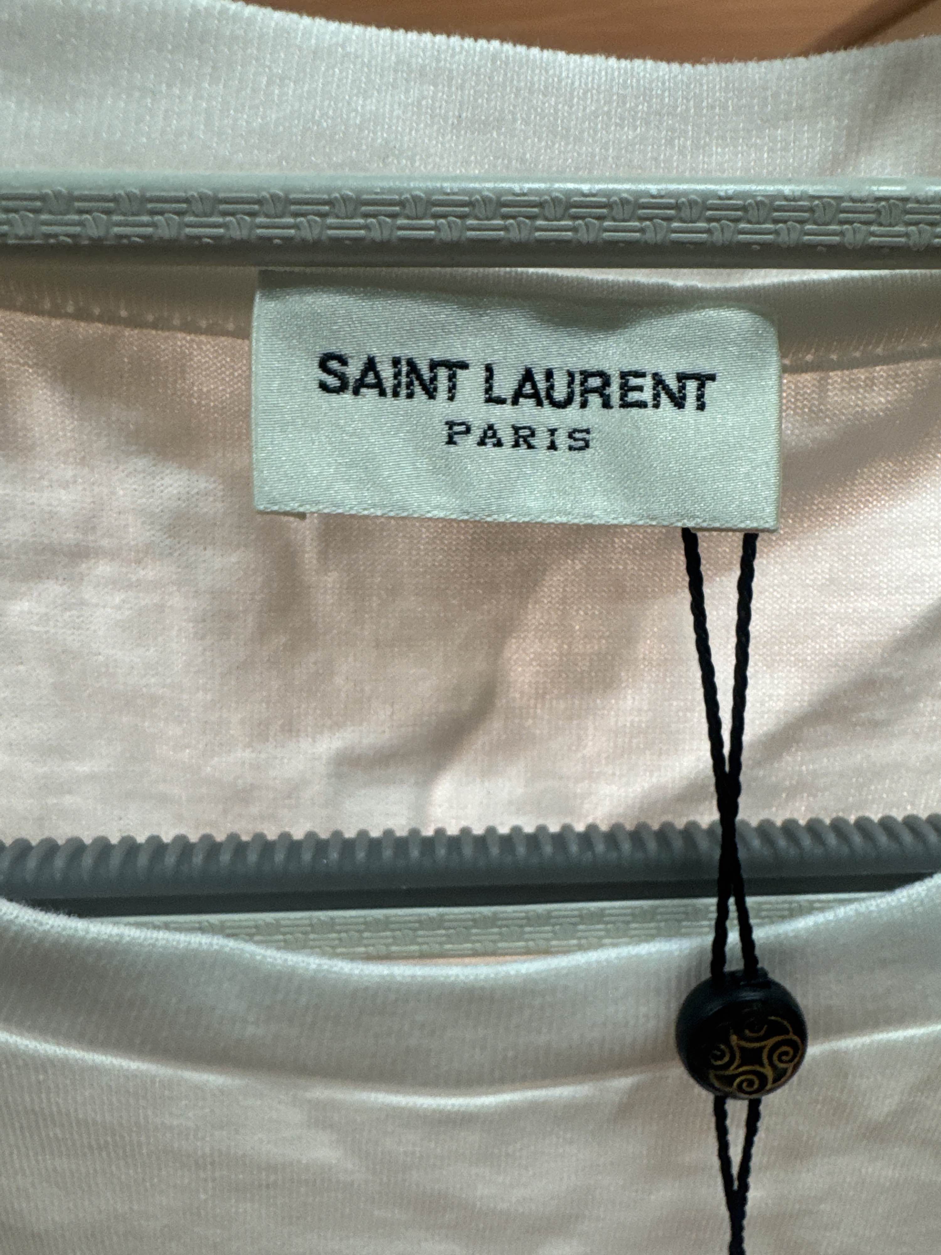 Saint Laurent Paris Saint Laurent Logo T-Shirt Size L Size L / US 10 / IT 46 - 3 Thumbnail