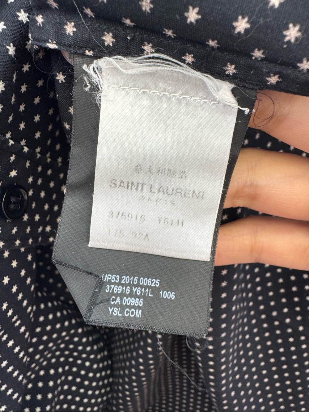 Saint Laurent Paris Saint Laurent Polka Dot Button Up Shirt Size M Size US M / EU 48-50 / 2 - 4 Thumbnail