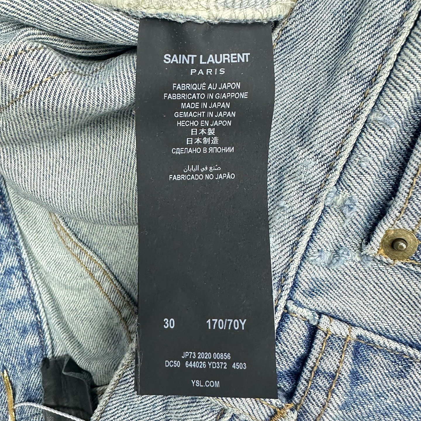 Saint Laurent Paris Saint Laurent Light Wash Denim Jeans Size 30 Size US 30 / EU 46 - 4 Thumbnail