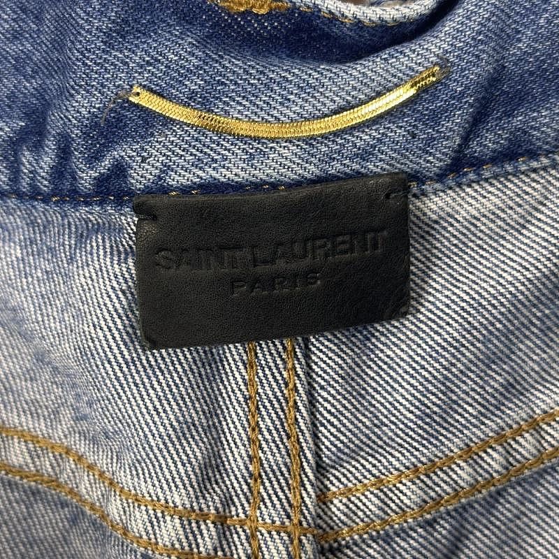 Saint Laurent Paris Saint Laurent Distressed Denim Shorts Size 26 Size 26" / US 2 / IT 38 - 3 Thumbnail