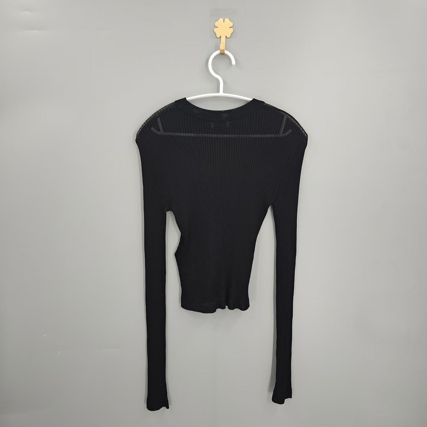 Saint Laurent Paris Saint Laurent Logo Ribbed Knit Sweater Size M Size M / US 6-8 / IT 42-44 - 2 Thumbnail