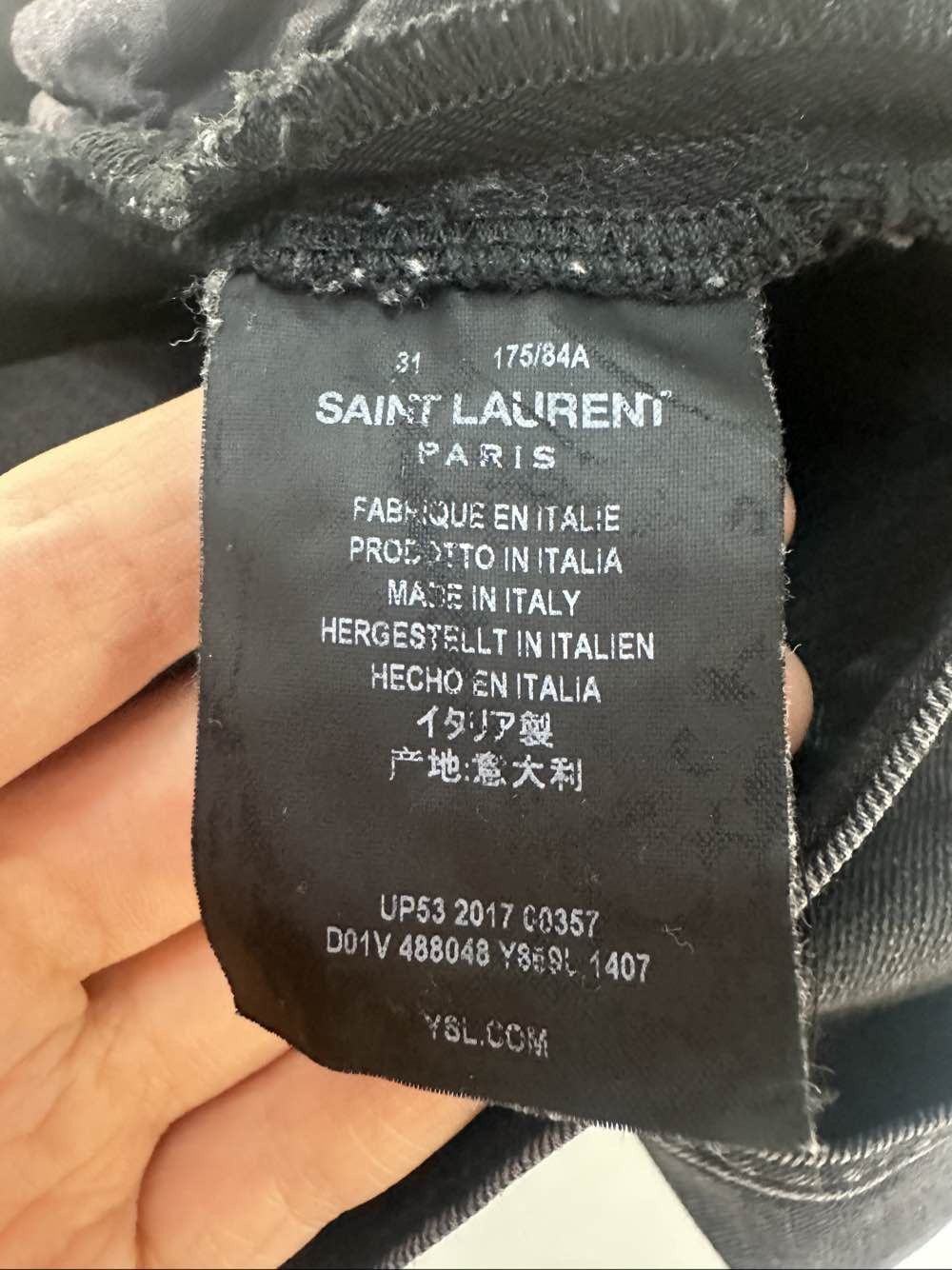 Saint Laurent Paris Saint Laurent Washed Denim Jeans Size 31 Size US 31 - 4 Thumbnail