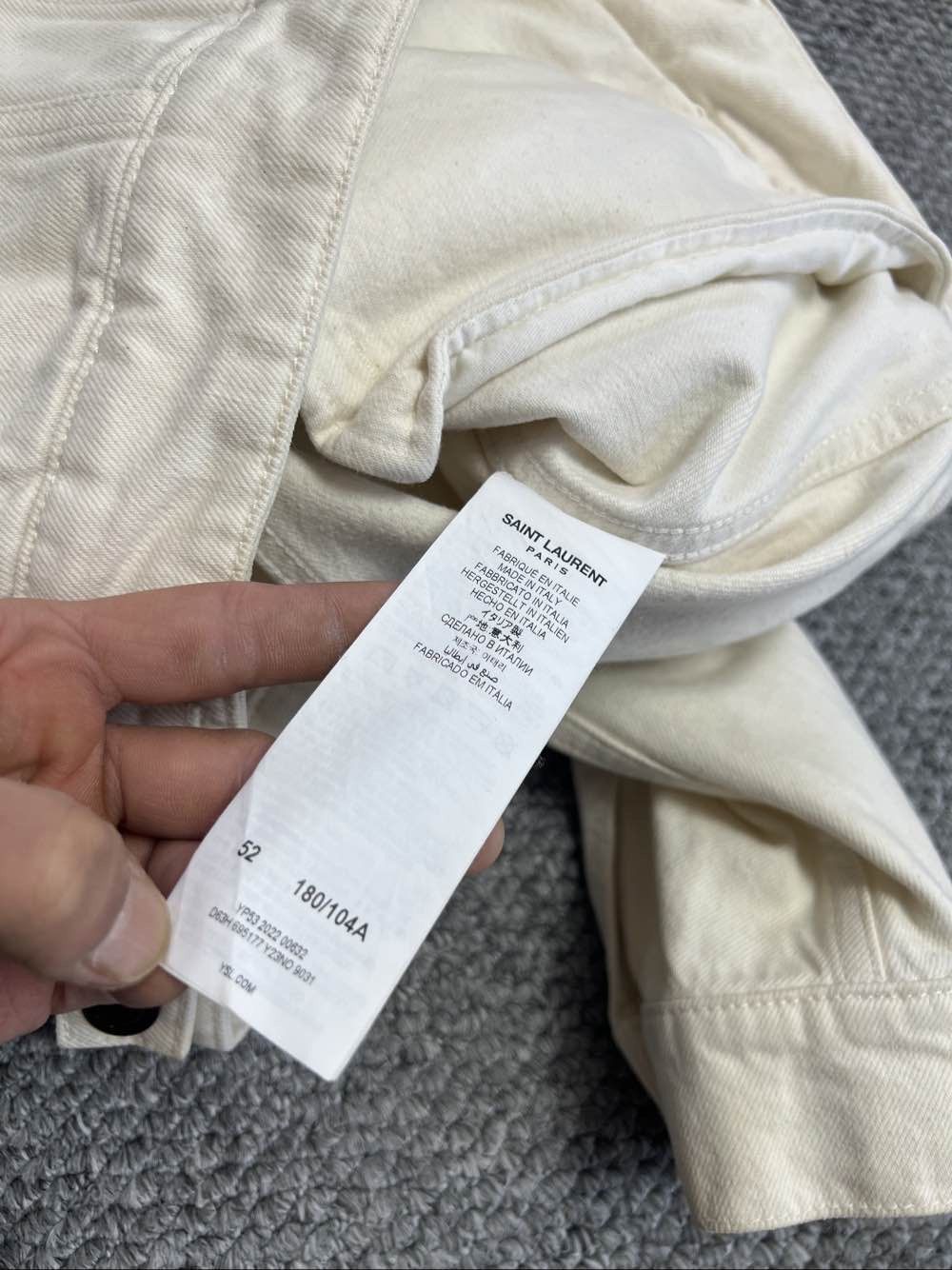 Saint Laurent Paris Saint Laurent Cotton Denim Jacket US L / EU 52-54 / 3 Size US L / EU 52-54 / 3 - 4 Thumbnail