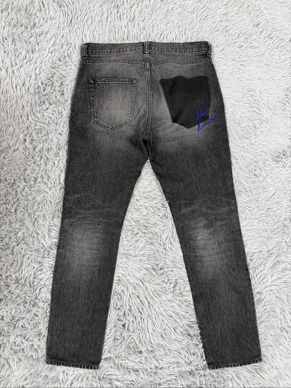 Saint Laurent Paris Saint Laurent Embroidered Logo Jeans Size 30 Size US 30 / EU 46 - 2 Thumbnail